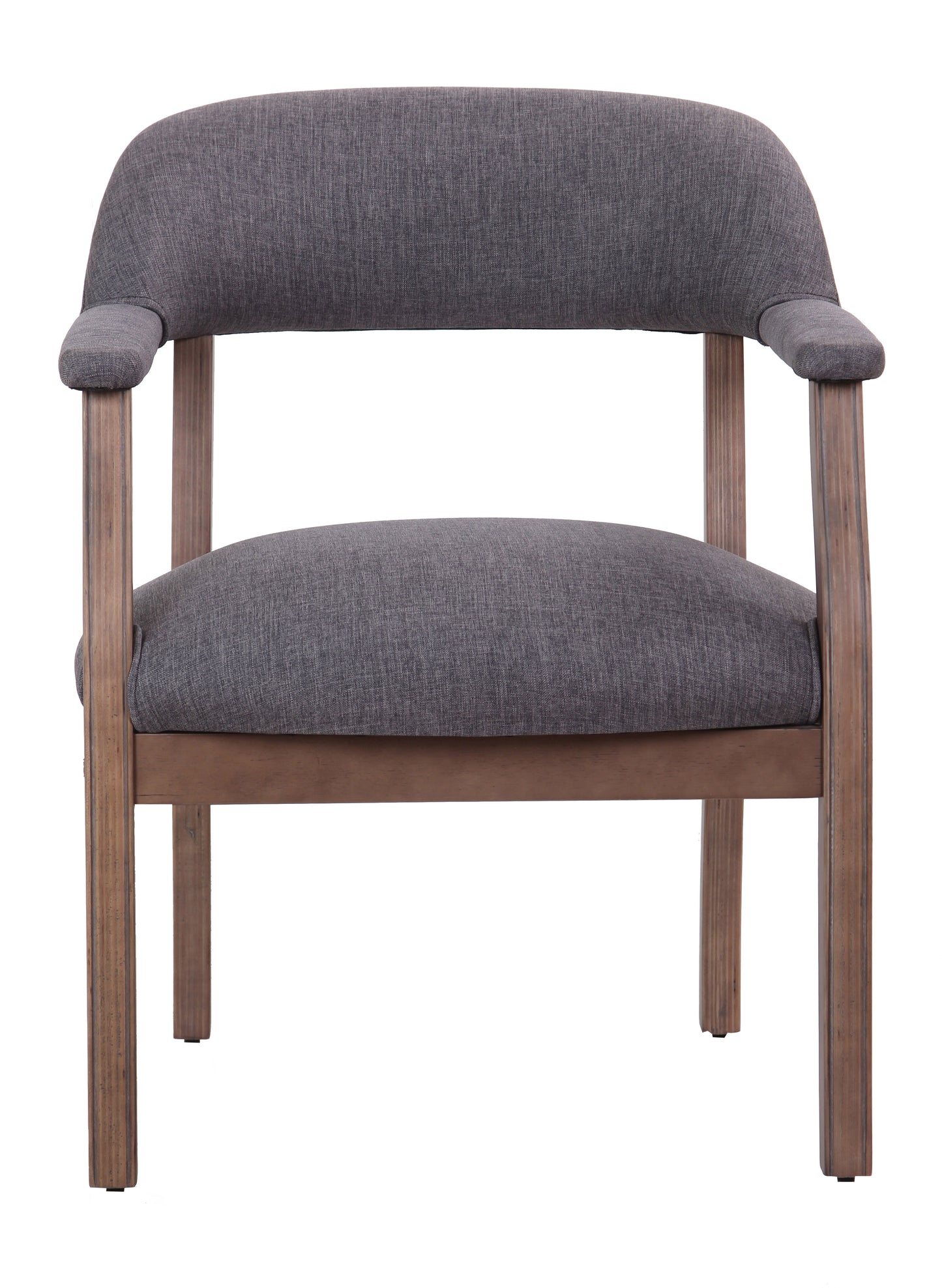 Boss Modern Captain's guest, accent or dining chair in Slate Grade Commercial Grade Linen image 5