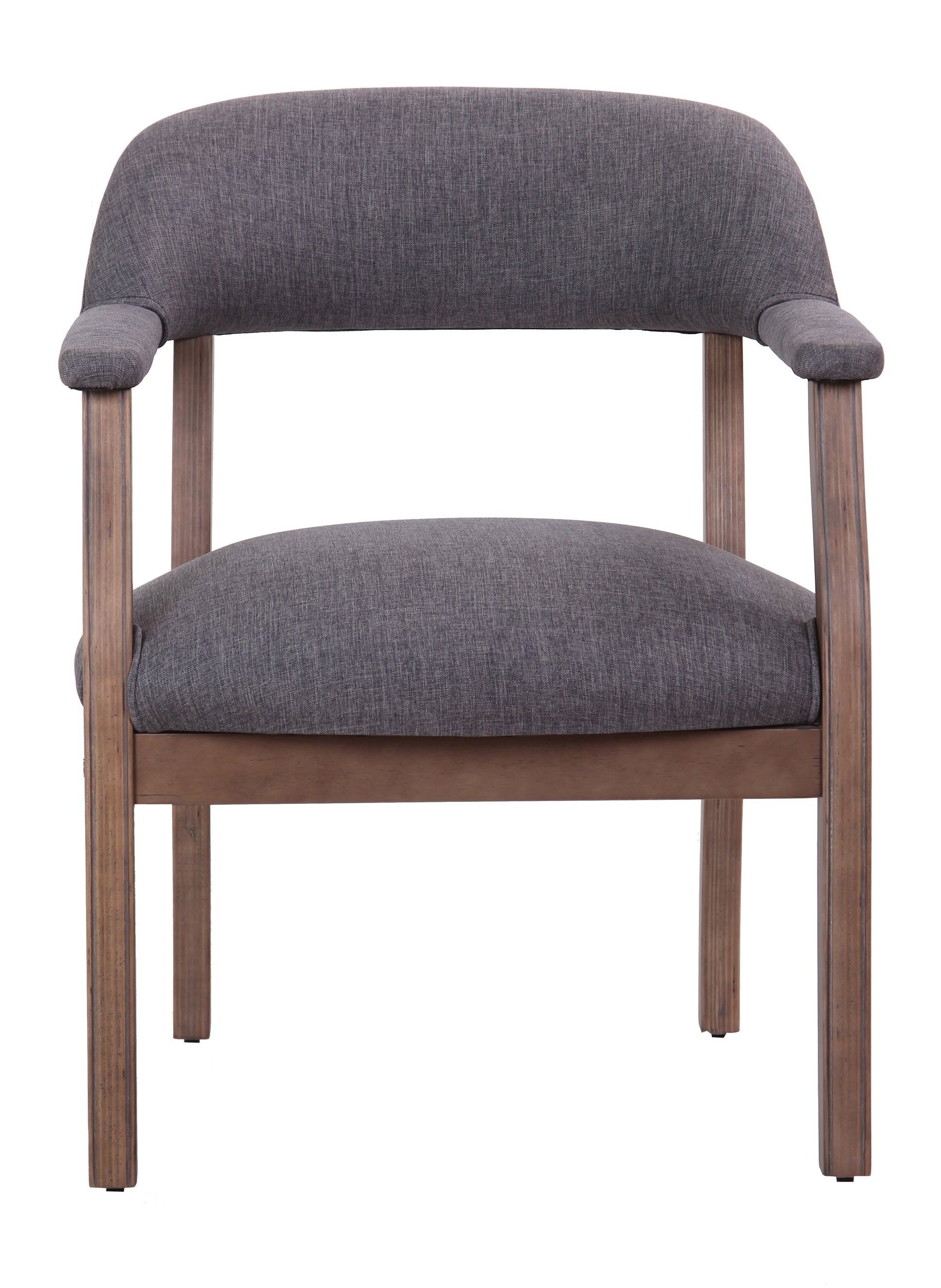 Boss Modern Captain's guest, accent or dining chair in Slate Grade Commercial Grade Linen image 5