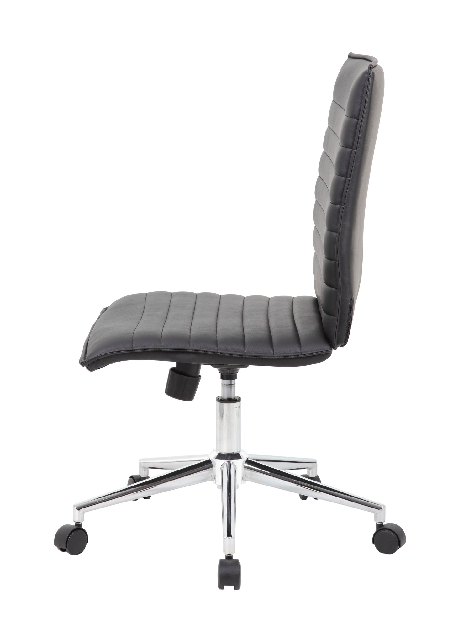 Boss Black Vinyl Armless Hospitality Chair image 7