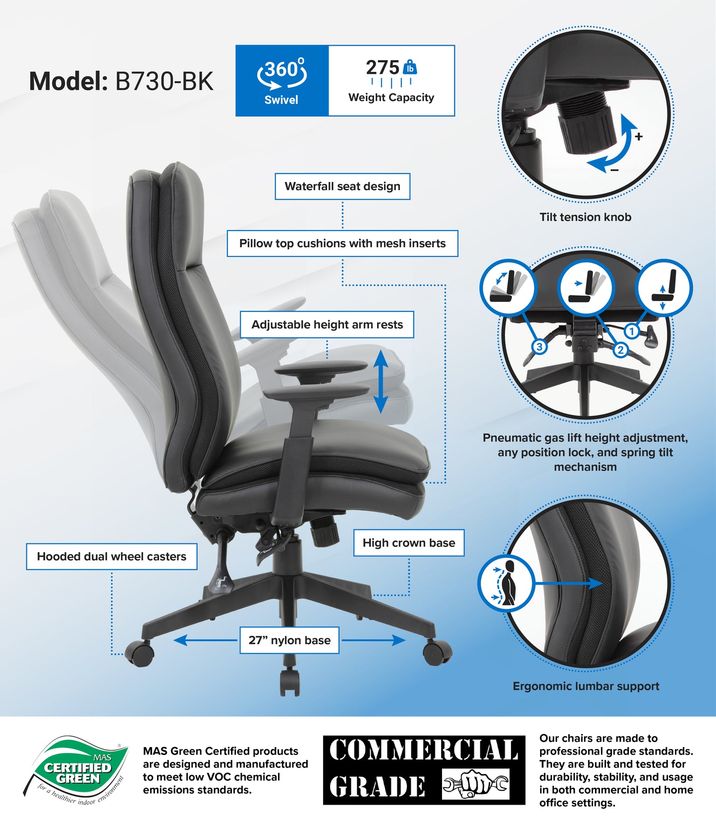 Boss Executive Chair, Black image 3