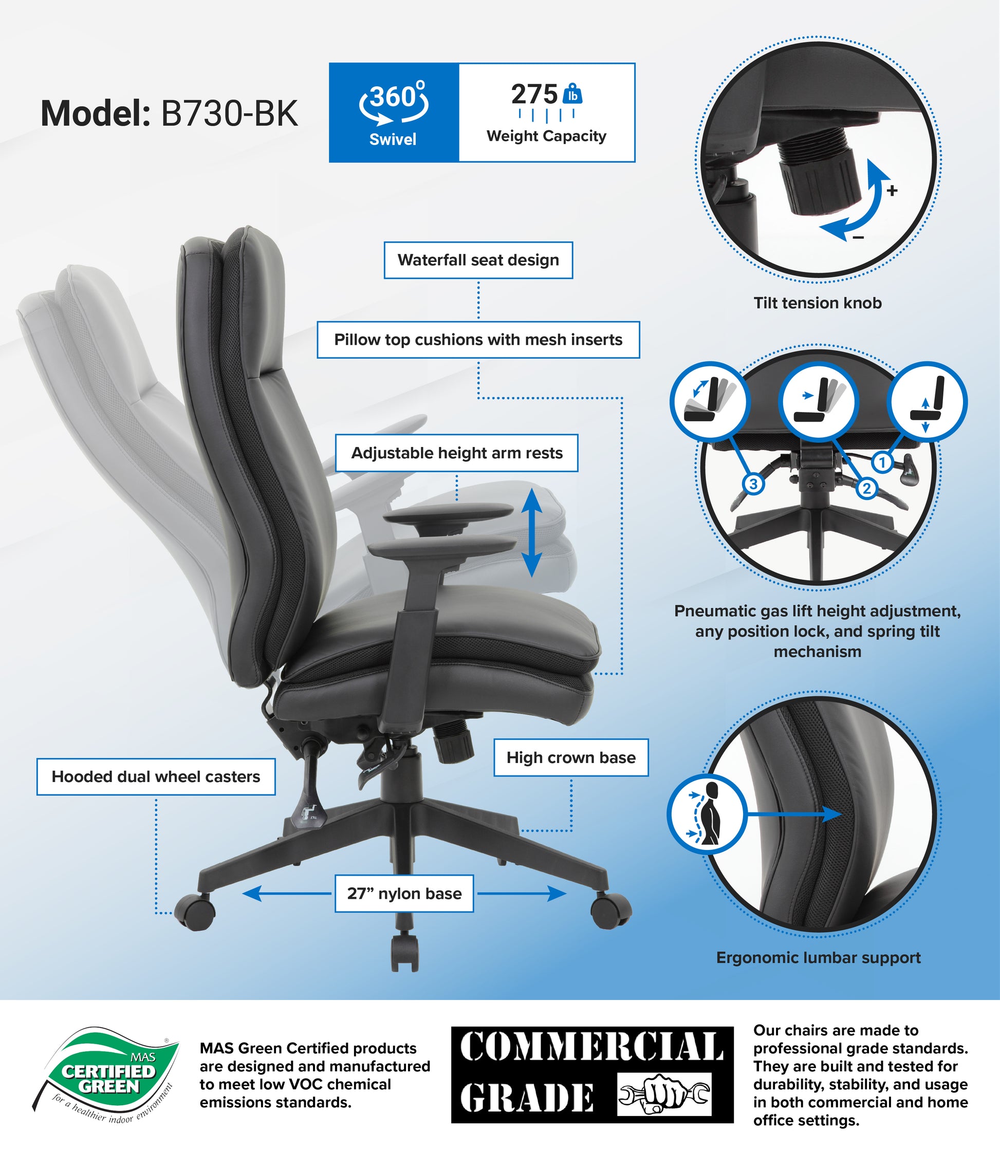 Boss Executive Chair, Black image 3