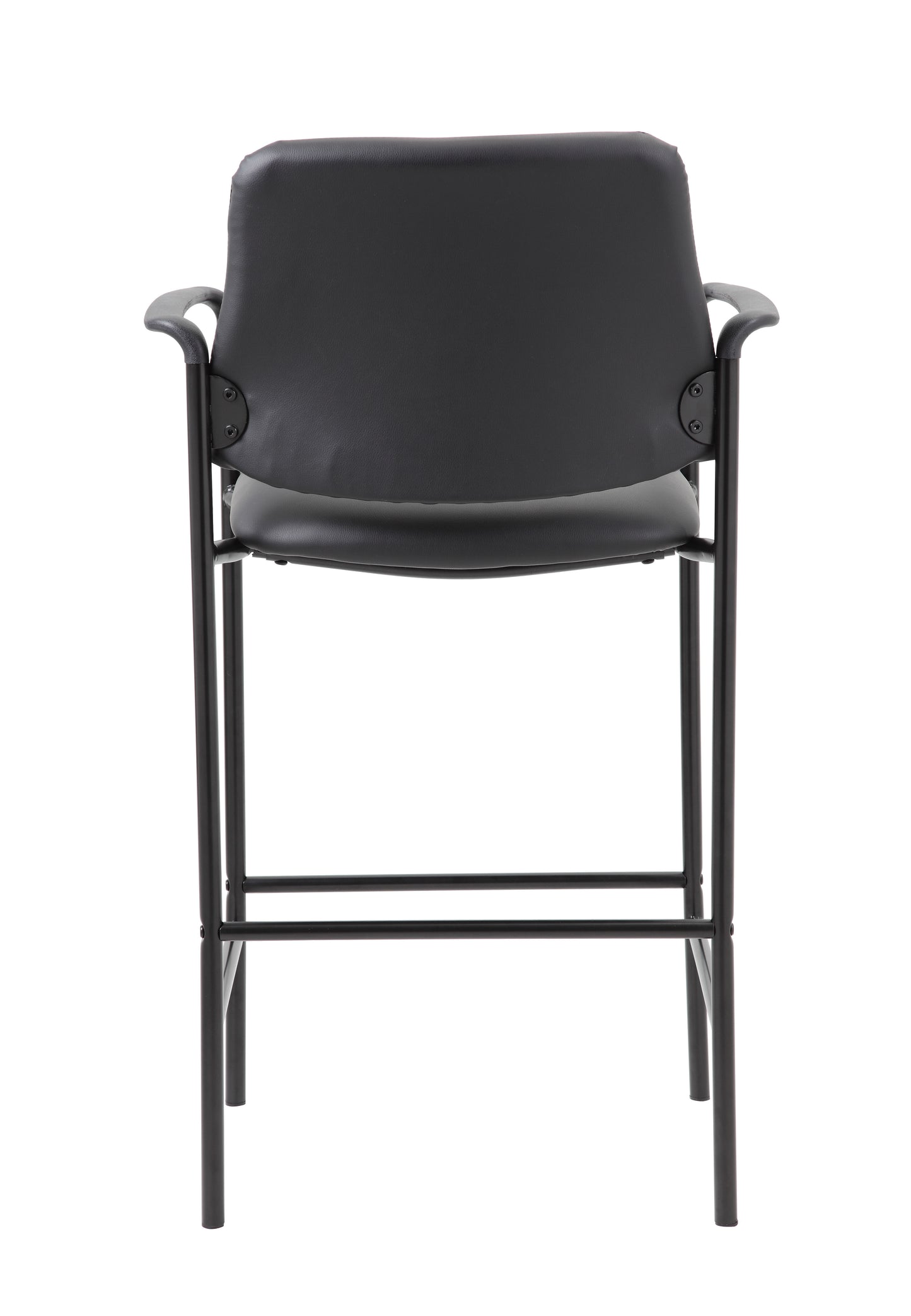 Boss Square Back Diamond Stool W/Arm In Black Caressoft image 4
