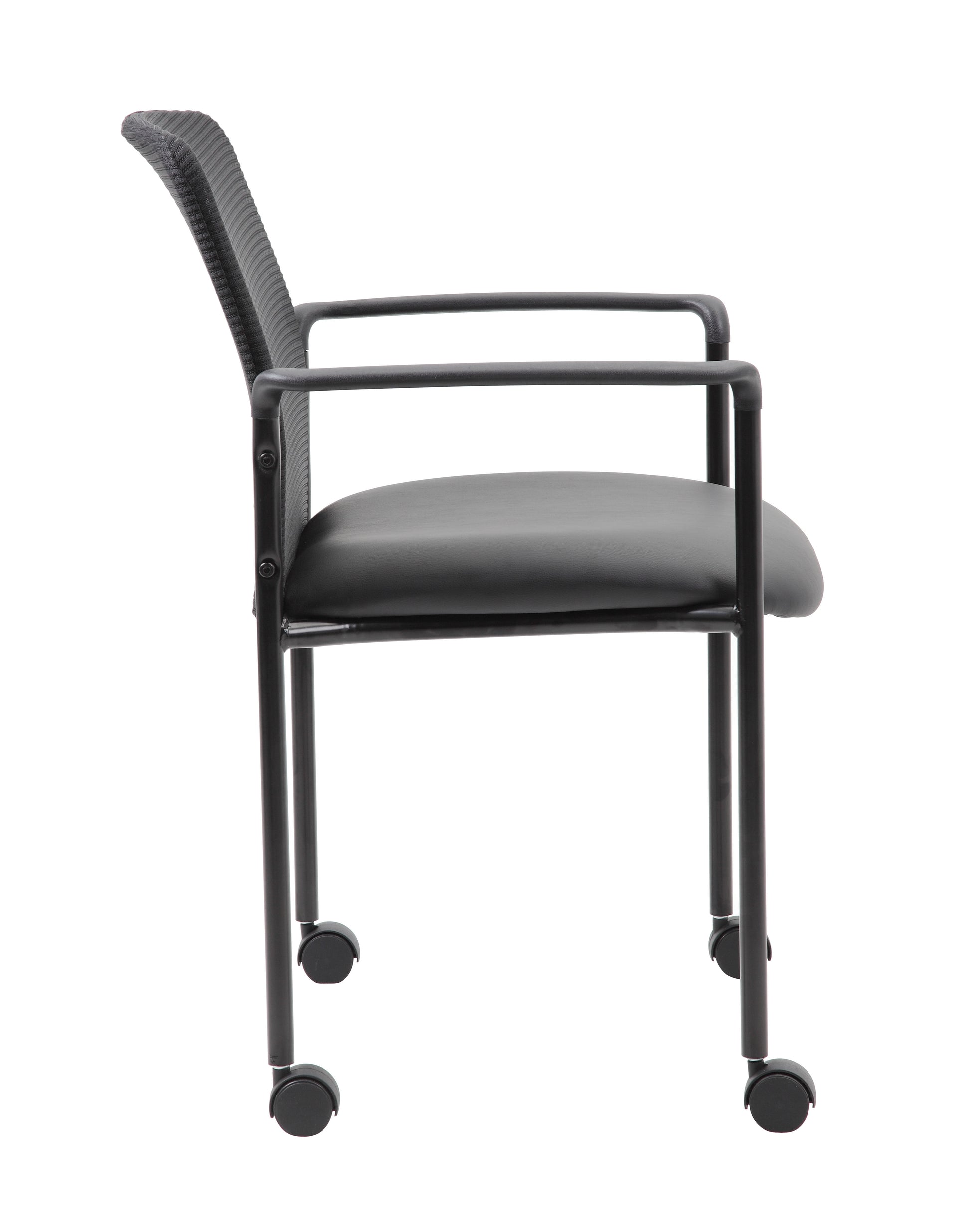 Boss Mesh Guest Chair with Casters, Black image 7