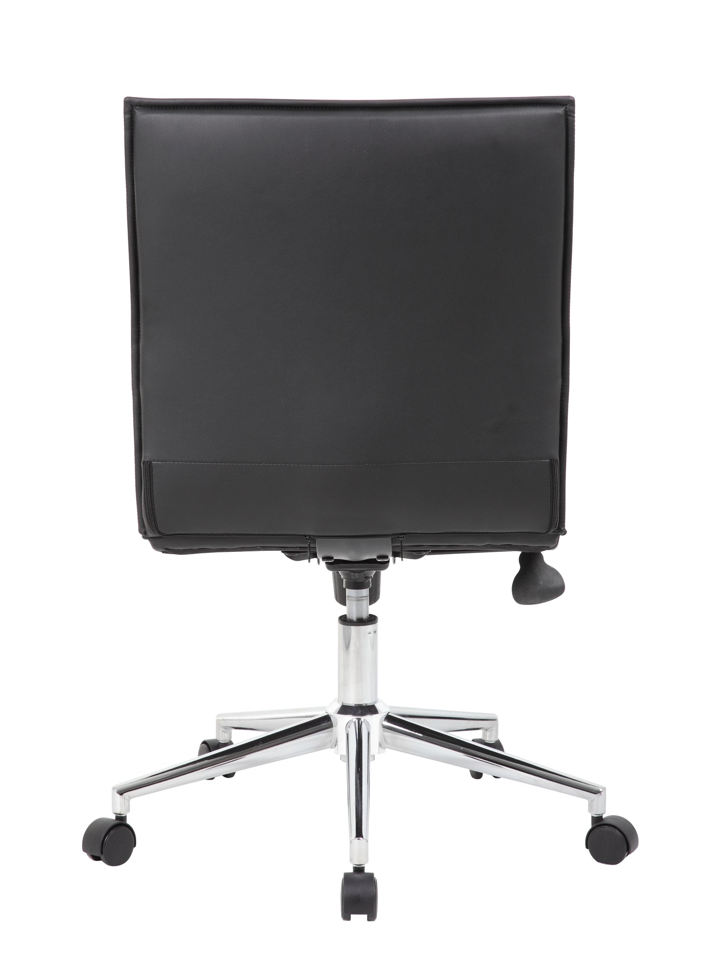 Boss Black Vinyl Armless Hospitality Chair image 6
