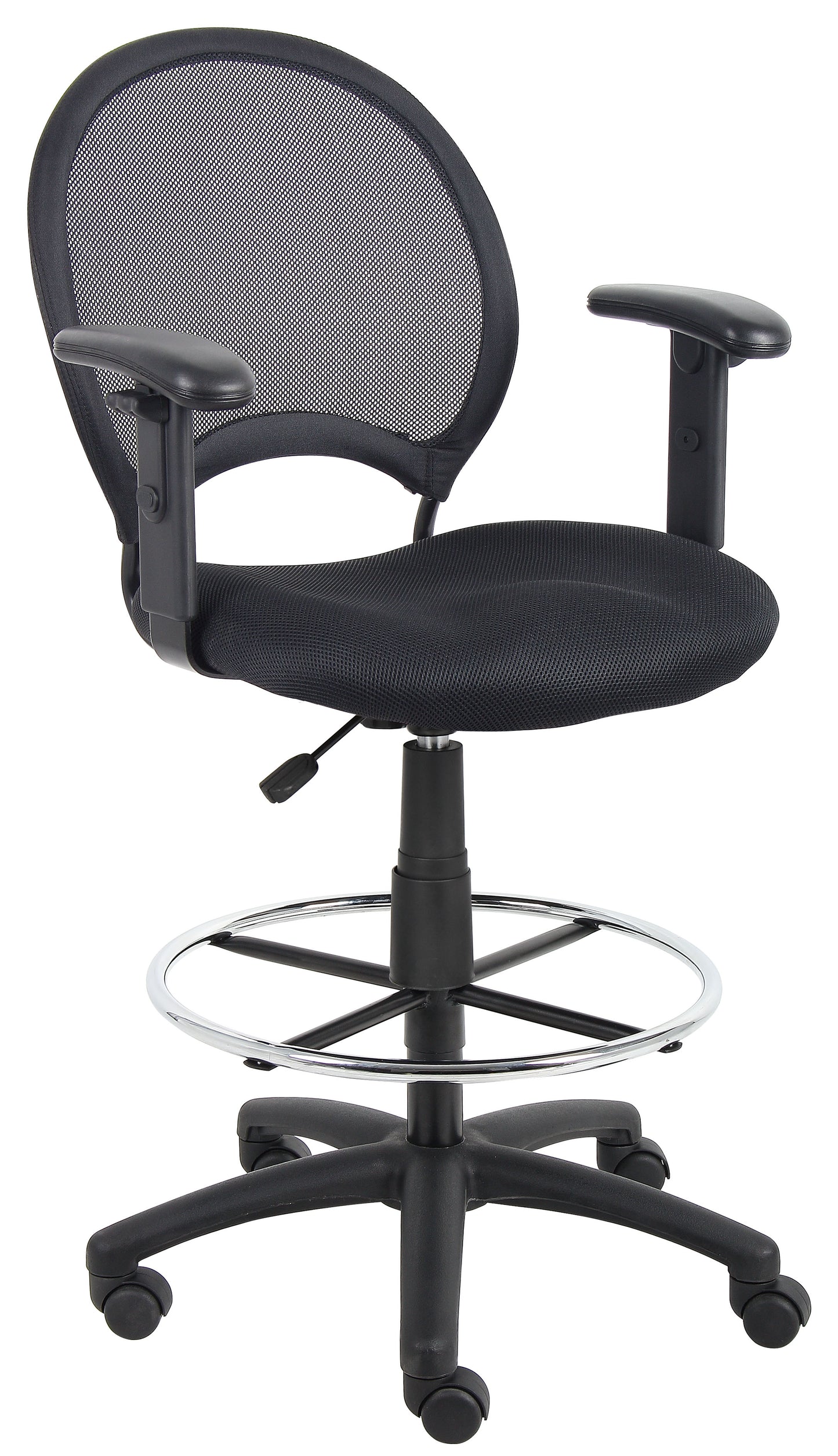 Boss Mesh Drafting Stool W/ Adjustable Arms