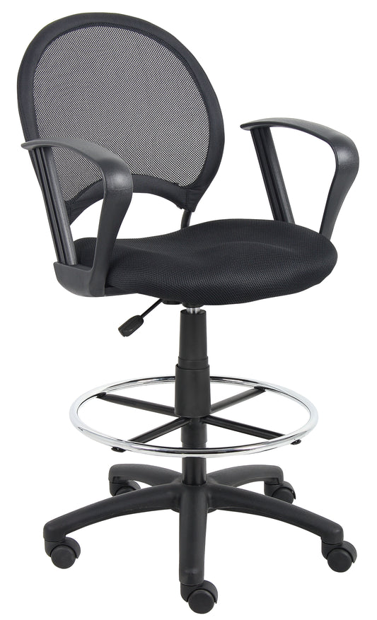 Boss Mesh Drafting Stool W/ Loop Arms