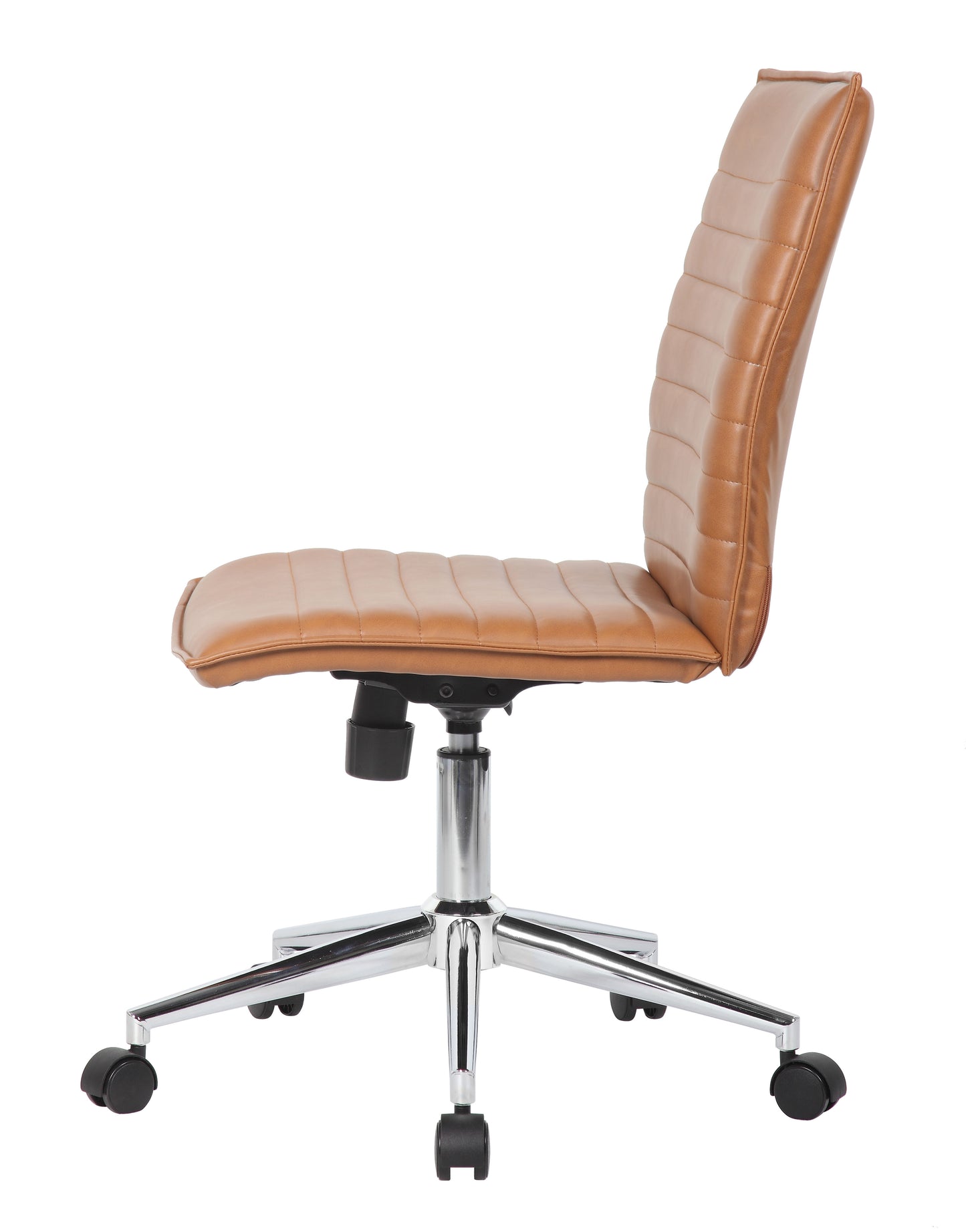 Boss Caramel Vinyl Armless Hospitality Chair image 8
