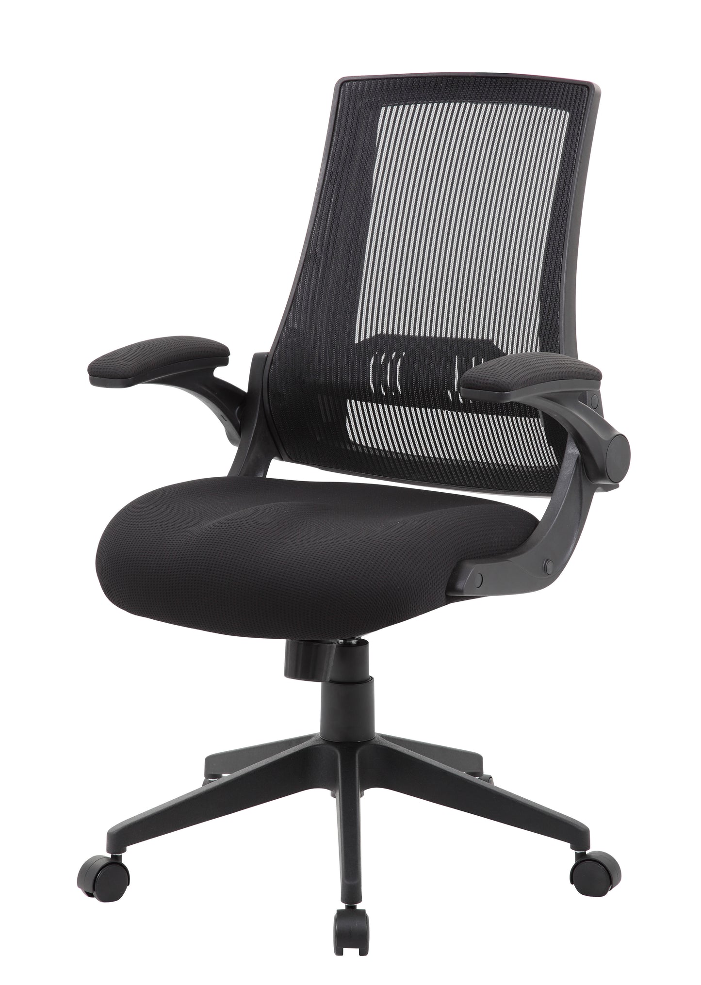 Boss Black Mesh Flip Arm Chair image 7
