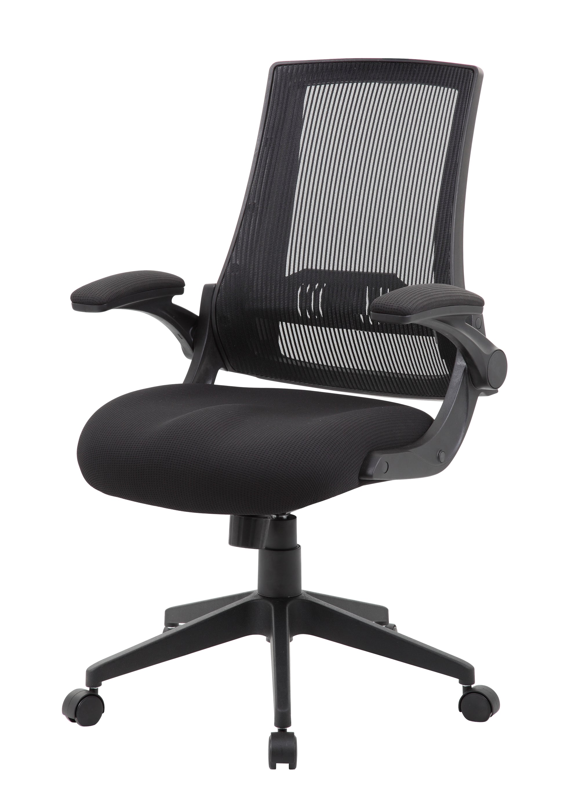Boss Black Mesh Flip Arm Chair image 7