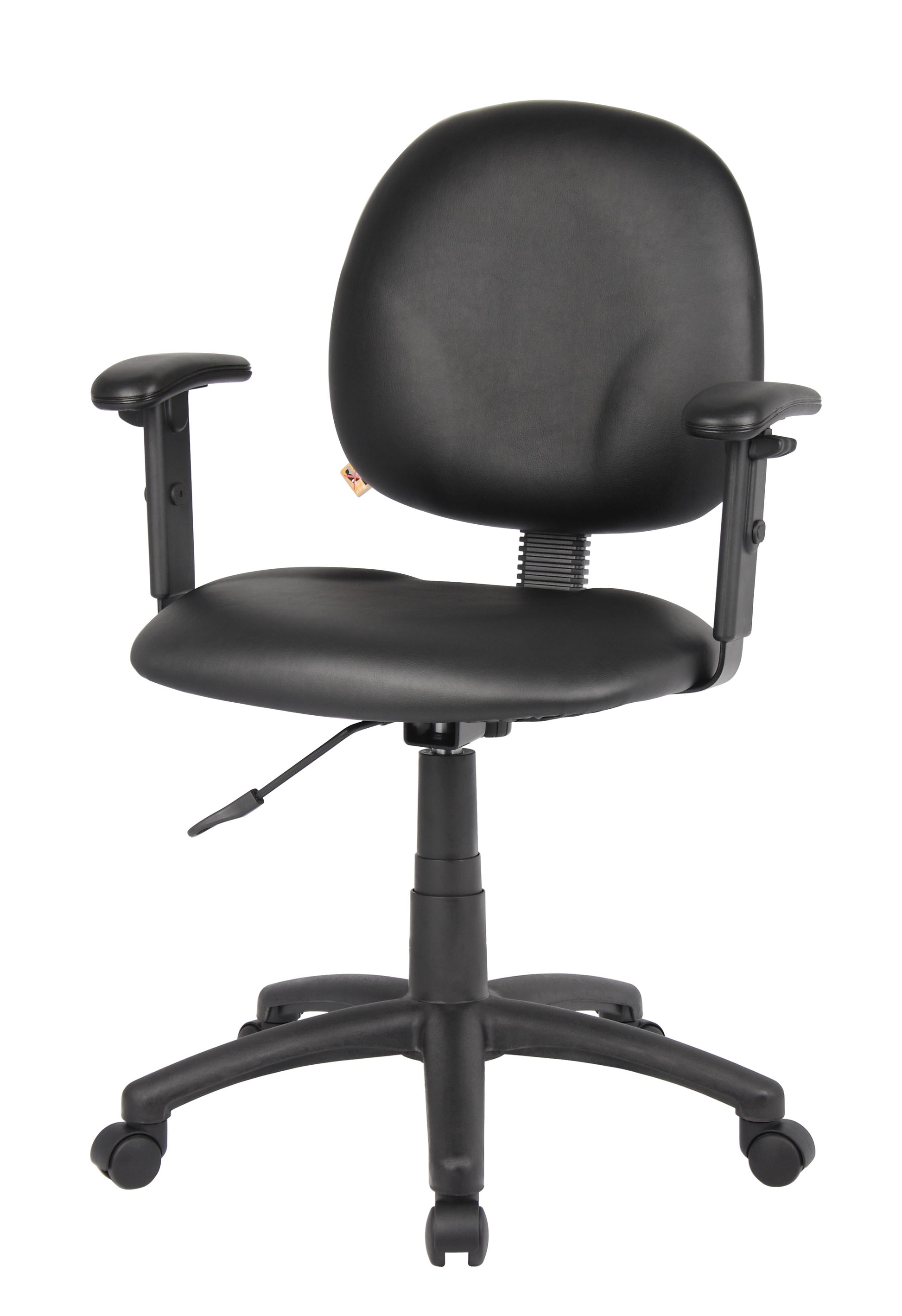 Boss Diamond Task Chair In Black Antimicrobial Vinyl W/ Adjustable Arms image 6