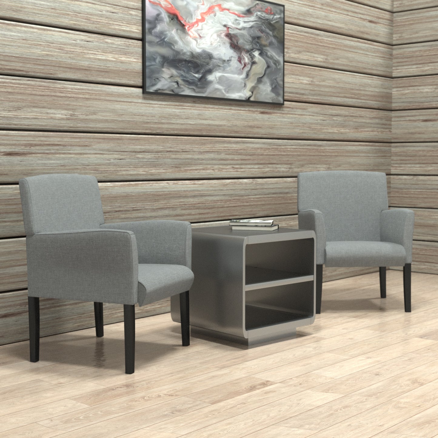 Boss Box Arm guest, accent or dining chair W/Black Base image 2