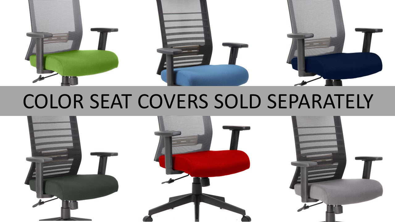 Mesh fabric seat cover, Lt Grey image 3