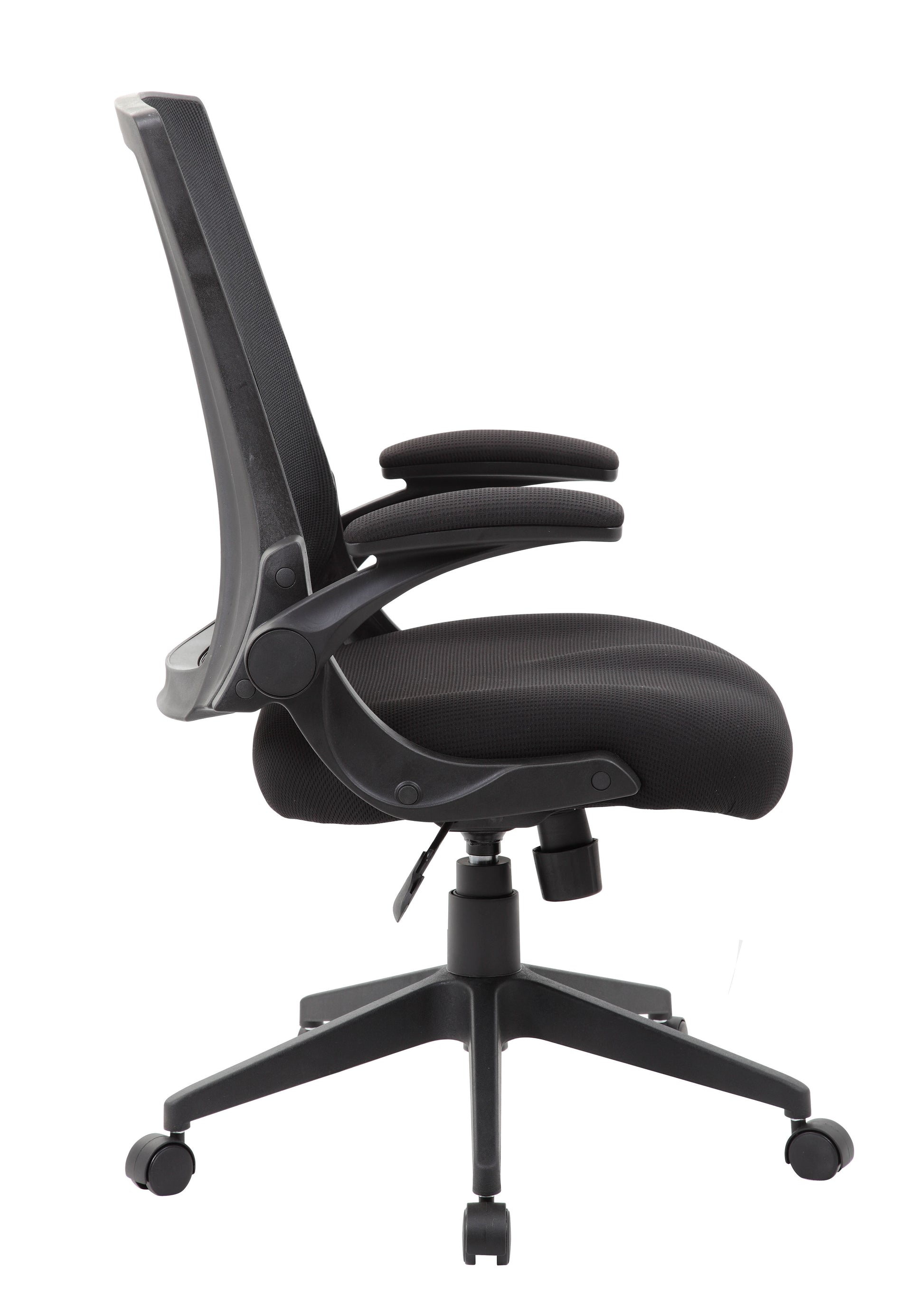 Boss Black Mesh Flip Arm Chair image 9