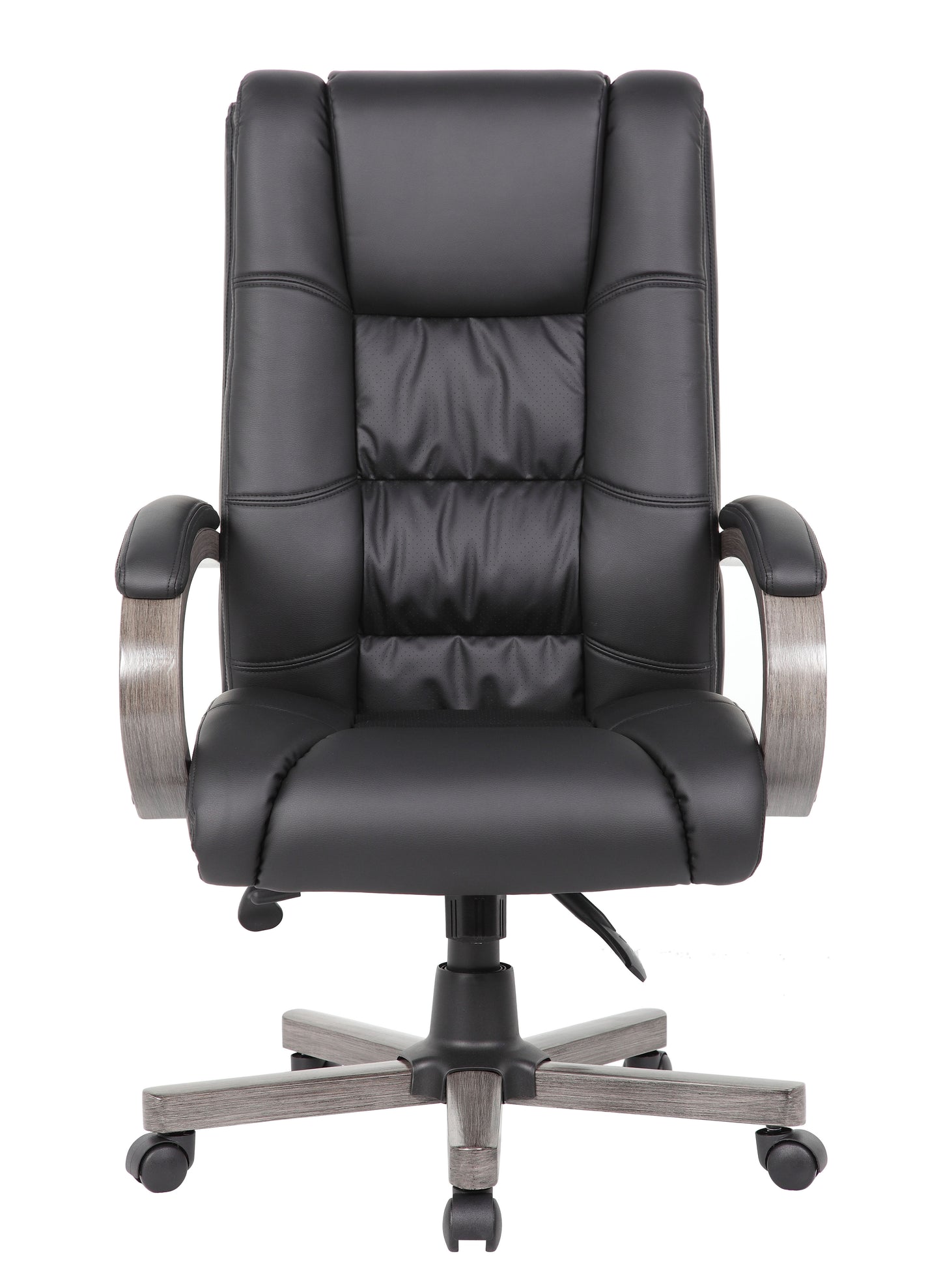 Boss High Back Executive Wood Finished Chair, Grey image 5