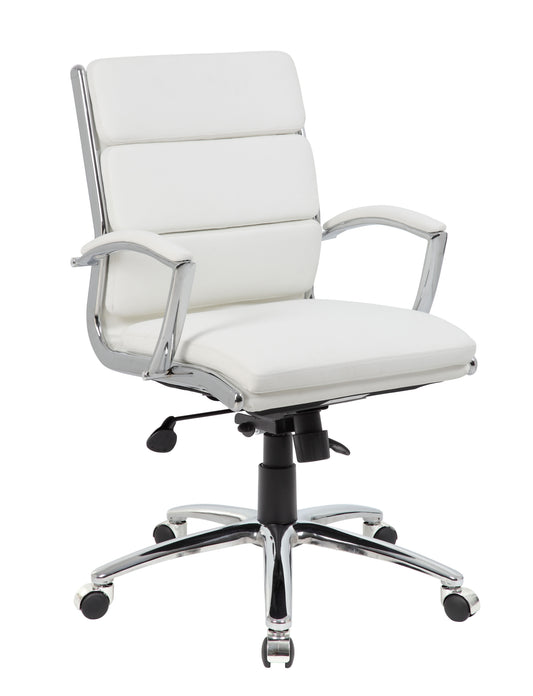 Boss Executive CaressoftPlus Chair with Metal Chrome Finish - Mid Back