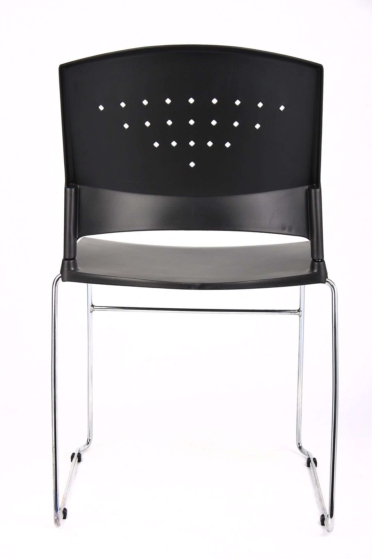 Boss Black Stack Chair With Chrome Frame 2 Pcs Pack image 6