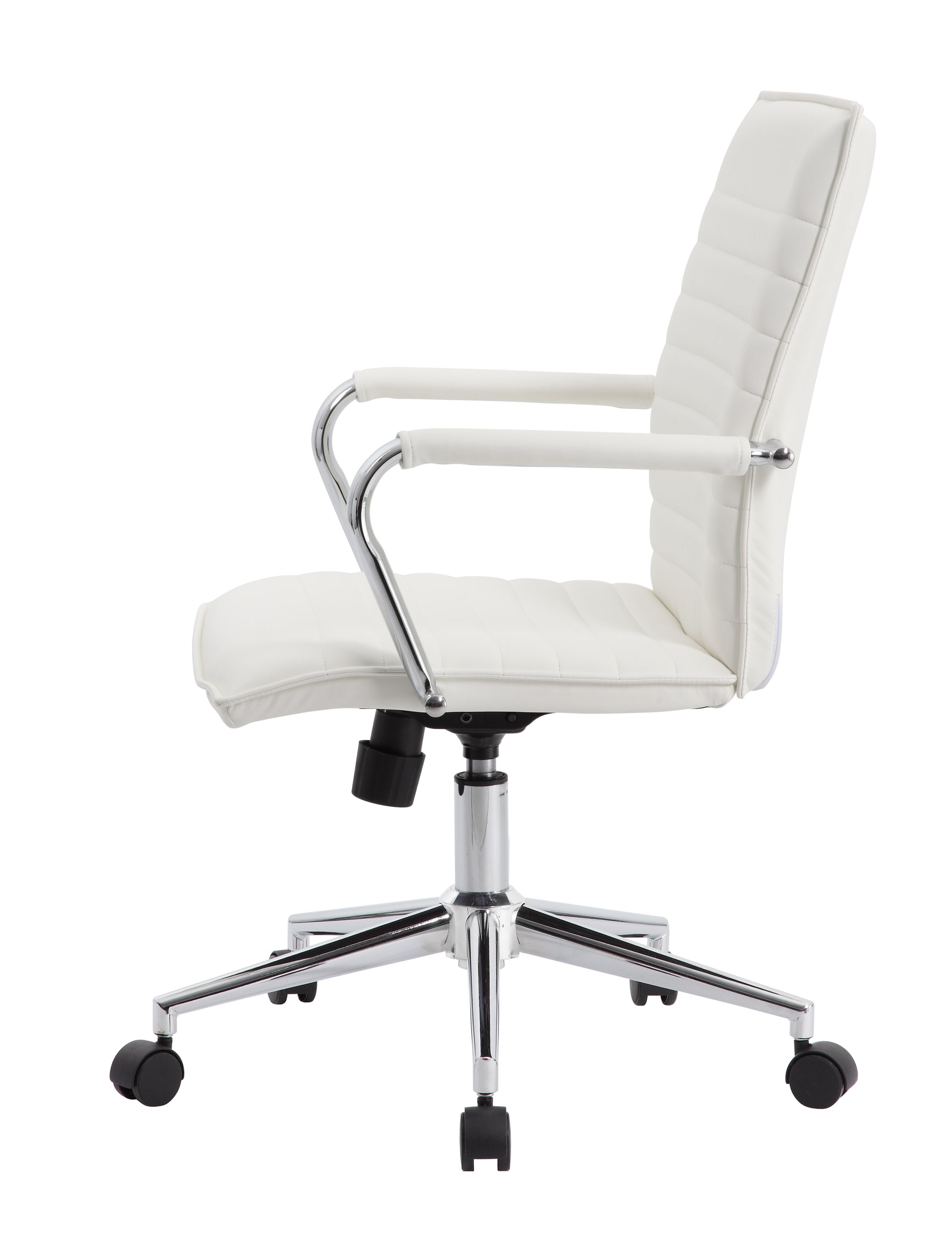 Boss White Vinyl Hospitality Chair image 6