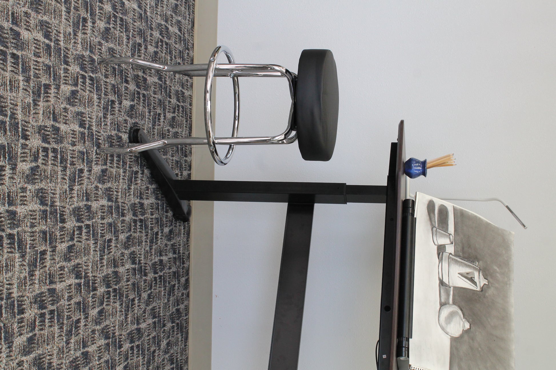 29" Chrome/Black Stool image 4