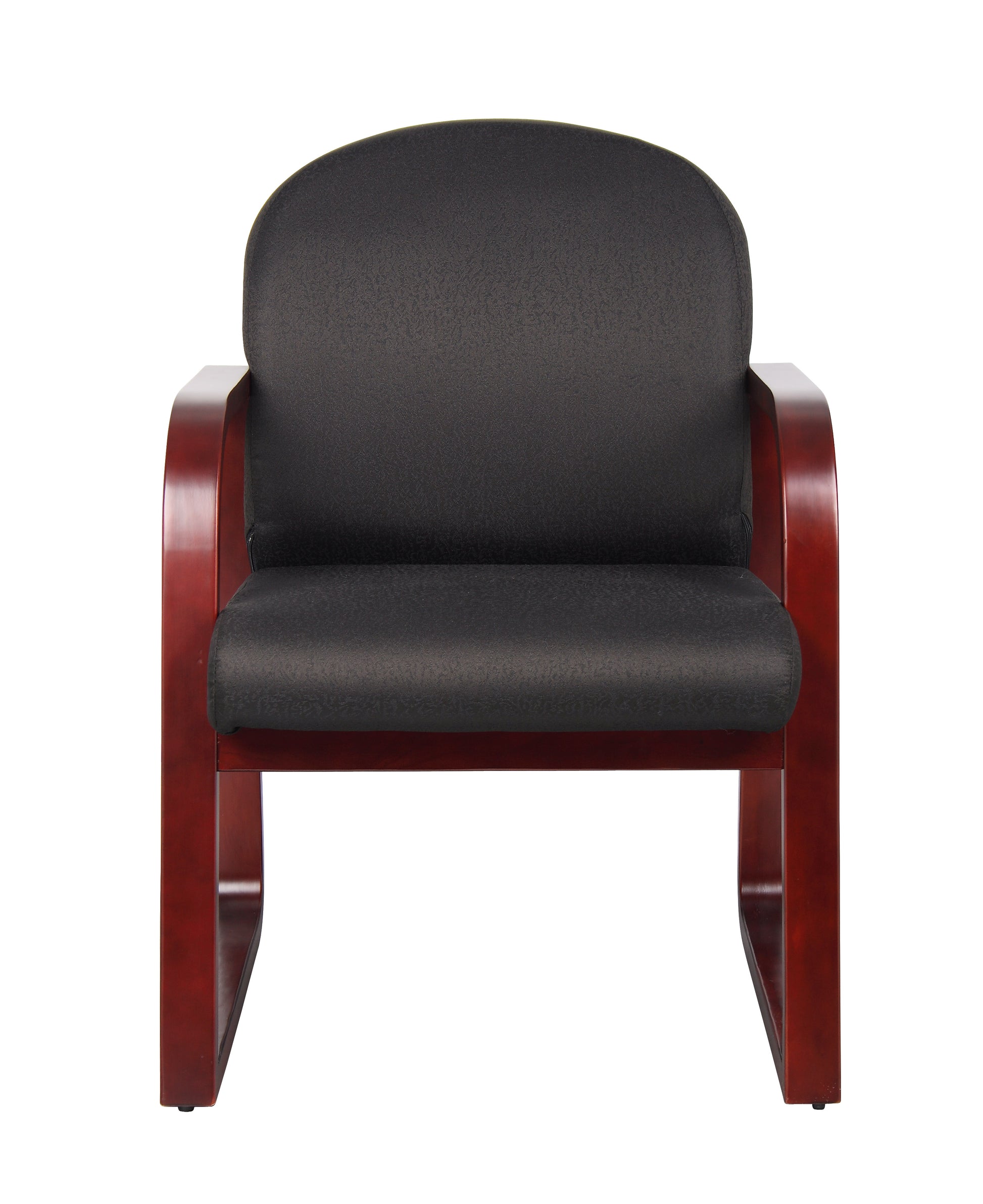 Boss Mahogany Frame guest, accent or dining chair In Black Fabric image 4
