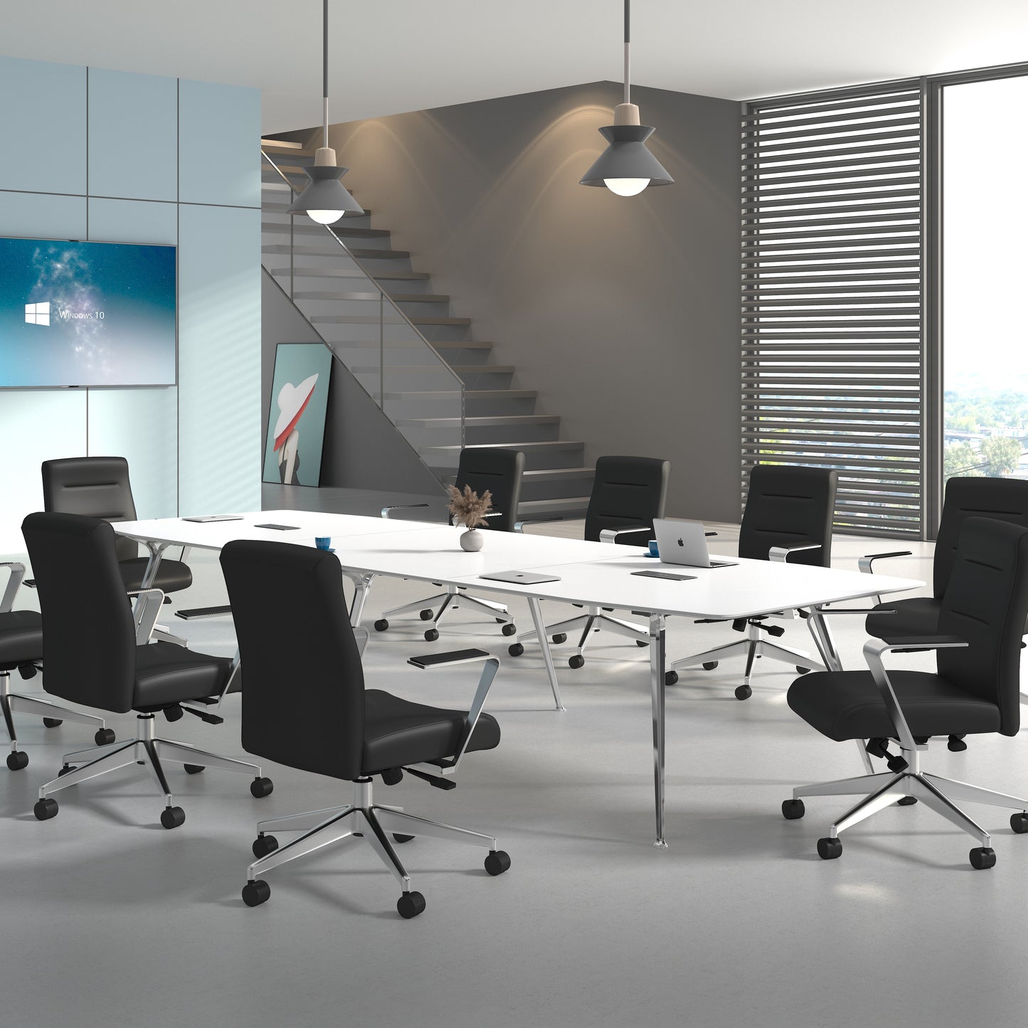 Boss Modern Conference Chair with Aluminum Arm & Base image 2