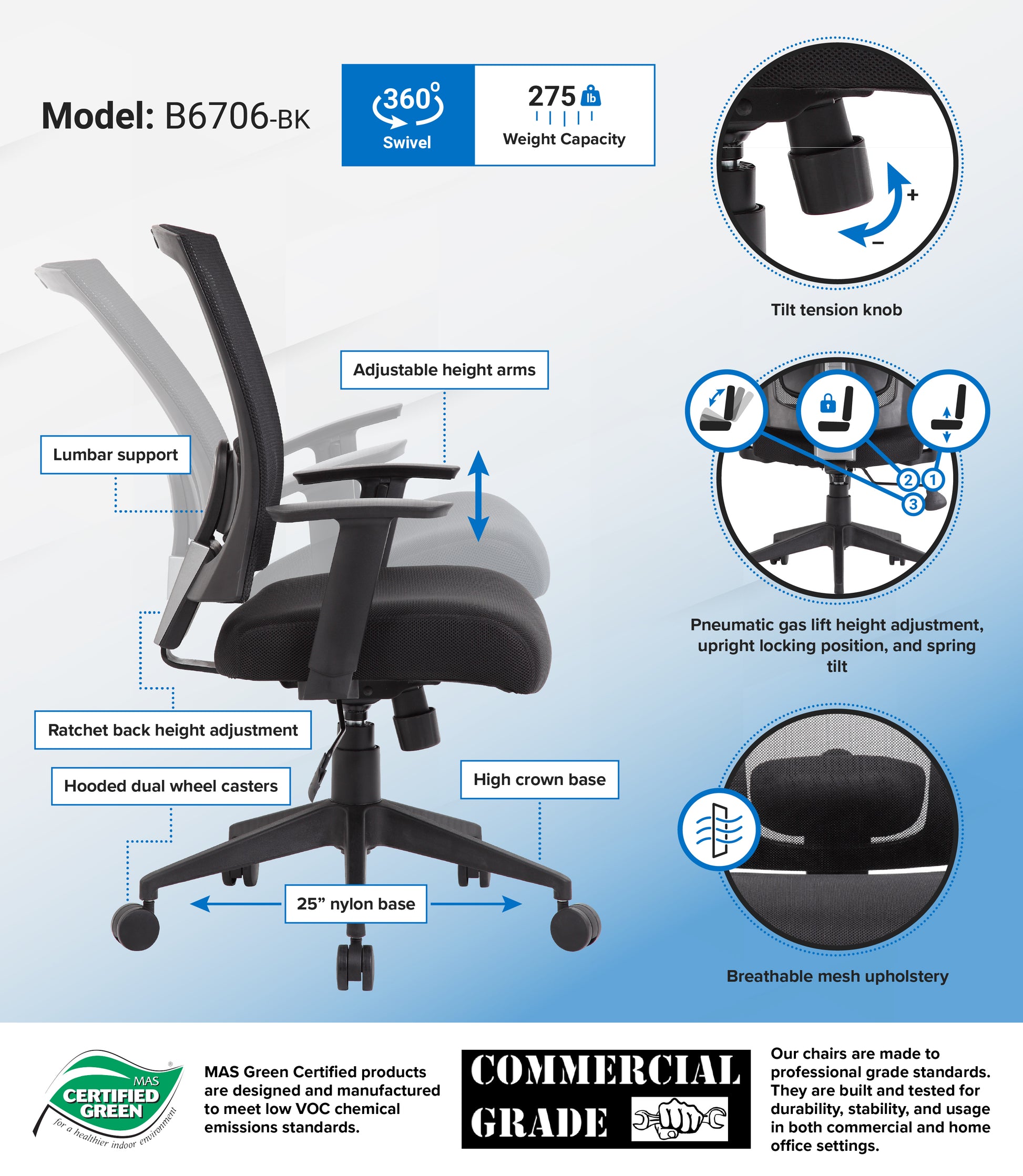 Boss Mesh Back Task Chair image 3