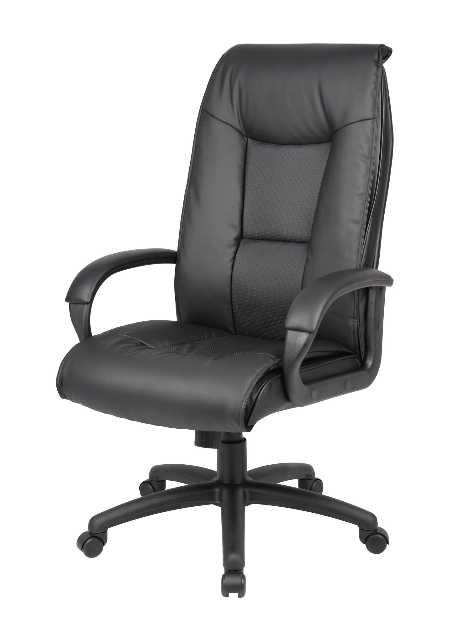 Boss Executive Leather Plus Chair W/Padded Arm image 5