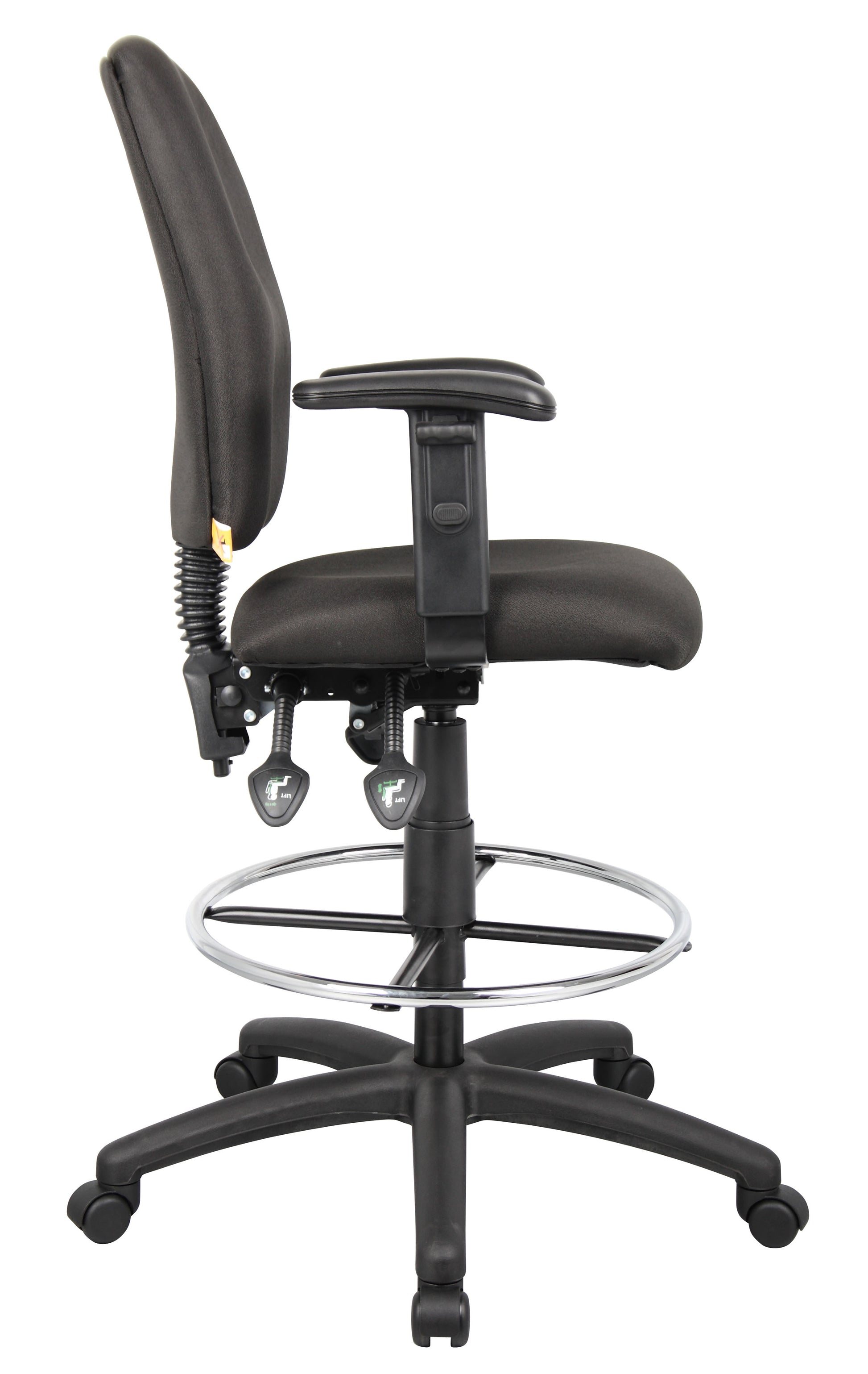 Boss Multi-Function Fabric Drafting Stool W/ Adjustable Arms image 6
