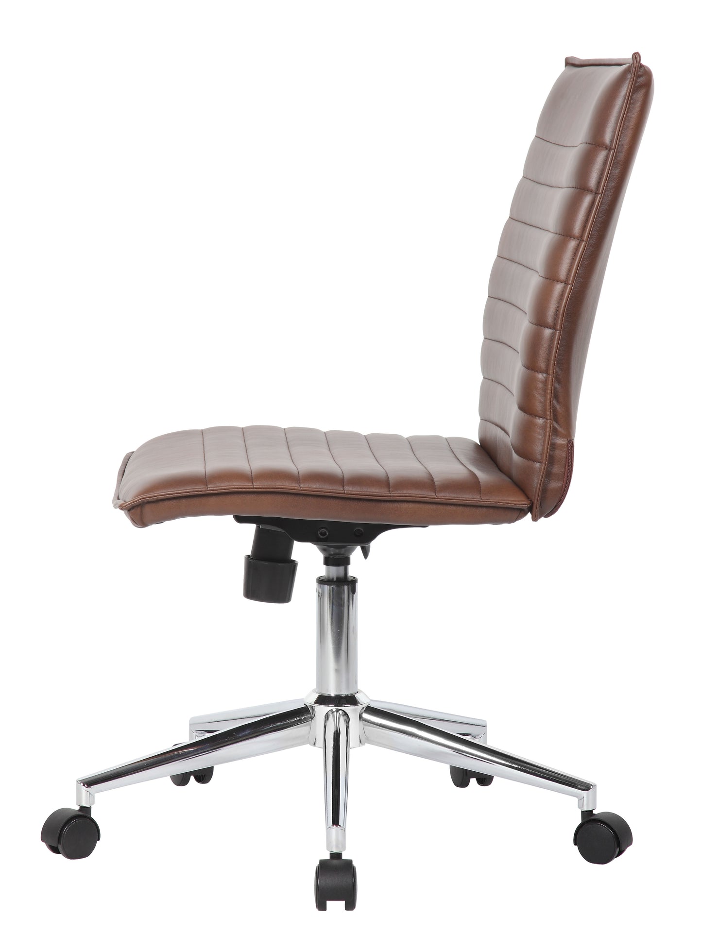 Boss Brown Vinyl Armless Hospitality Chair image 9