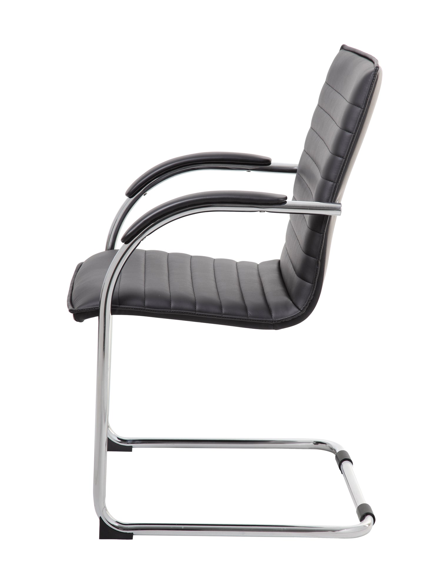 Boss Chrome Frame, Black Vinyl Side Chair, 2 pack image 6