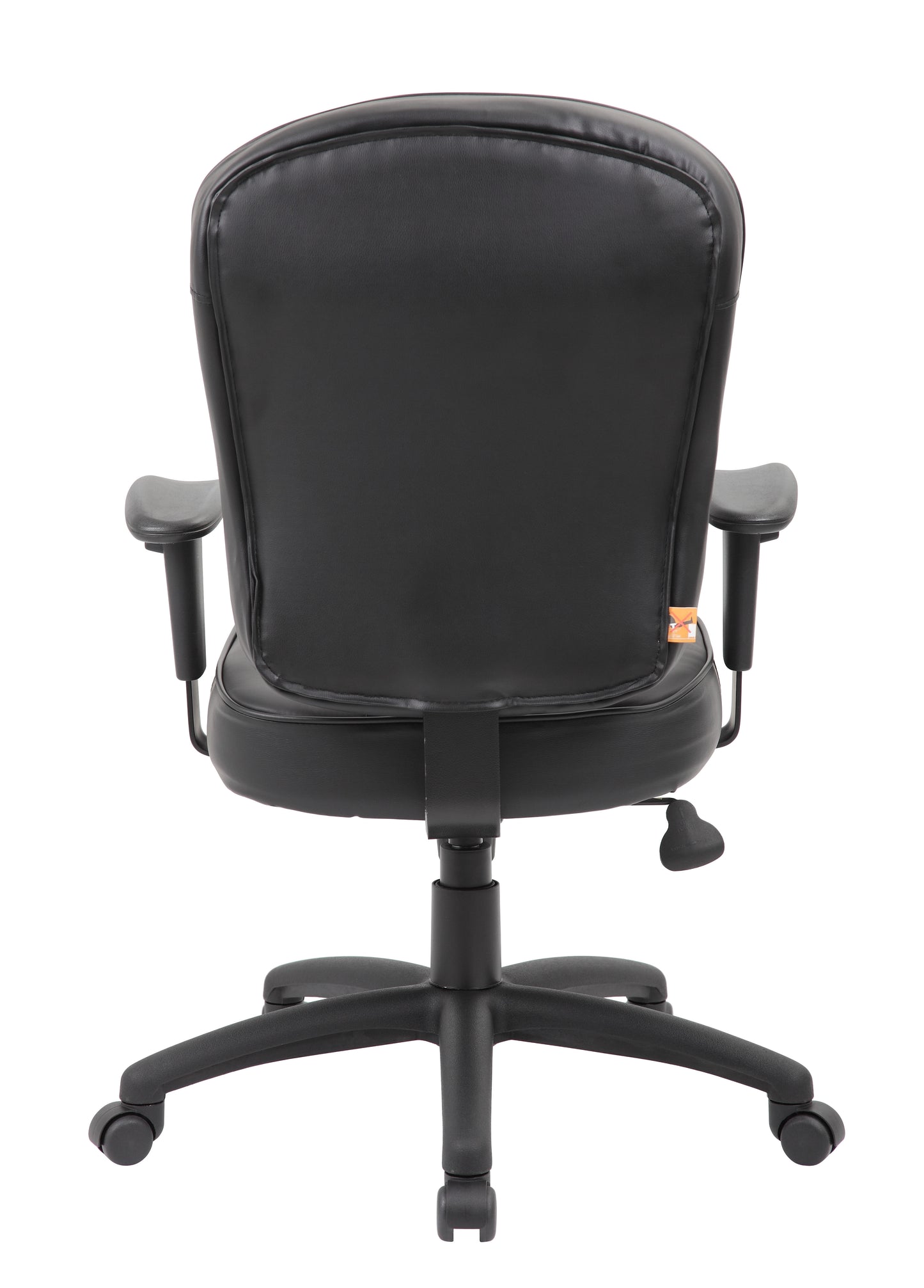 Boss Black Leather Task Chair W/ Adjustable Arms image 4