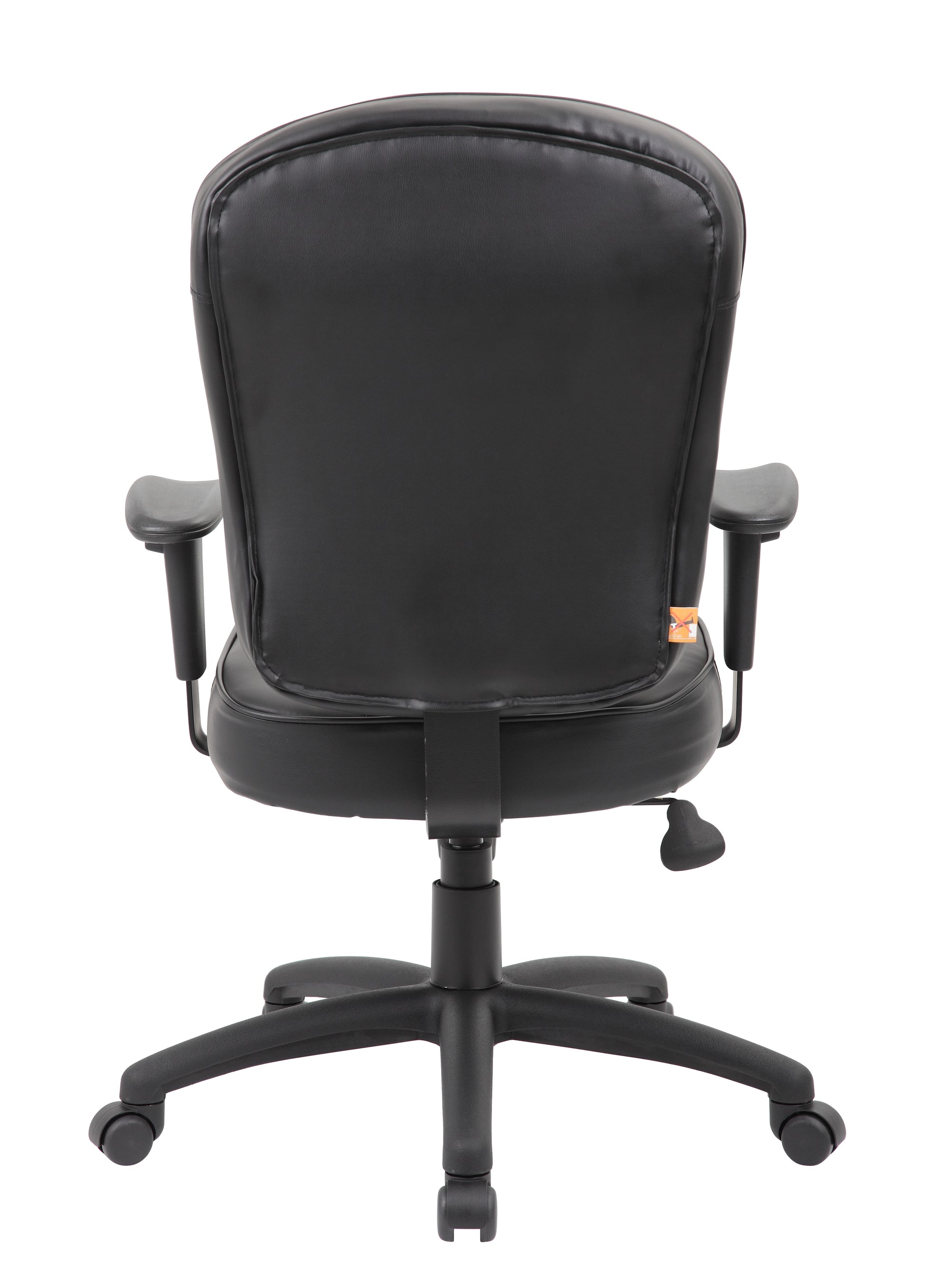 Boss Black Leather Task Chair W/ Adjustable Arms image 4