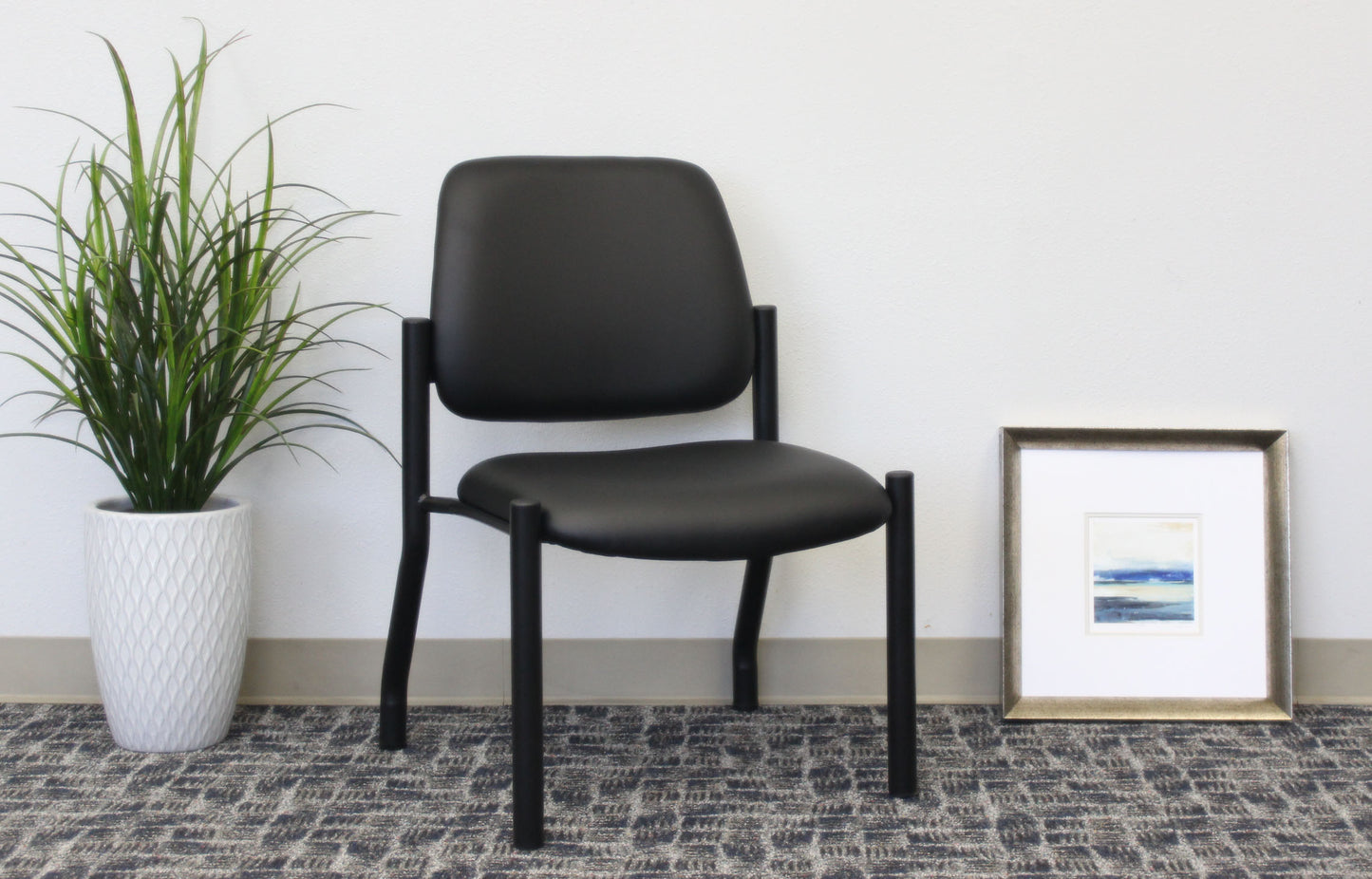 Boss Antimicrobial Armless Guest Chair, 300 lb. weight capacity image 2