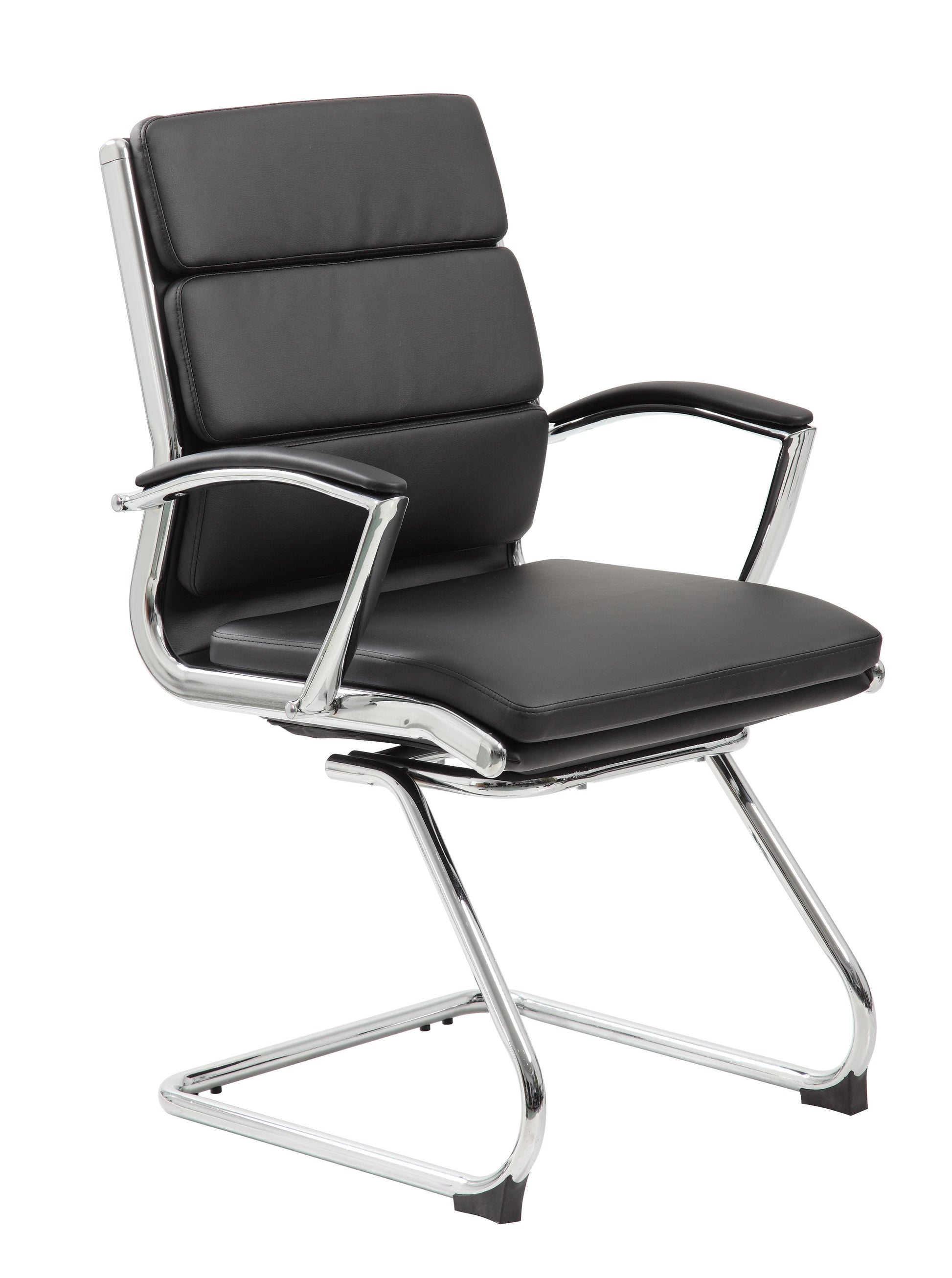Boss Executive CaressoftPlus Chair with Metal Chrome Finish - Guest Chair