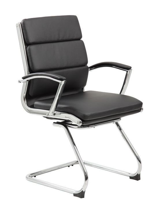 Boss Executive CaressoftPlus Chair with Metal Chrome Finish - Guest Chair