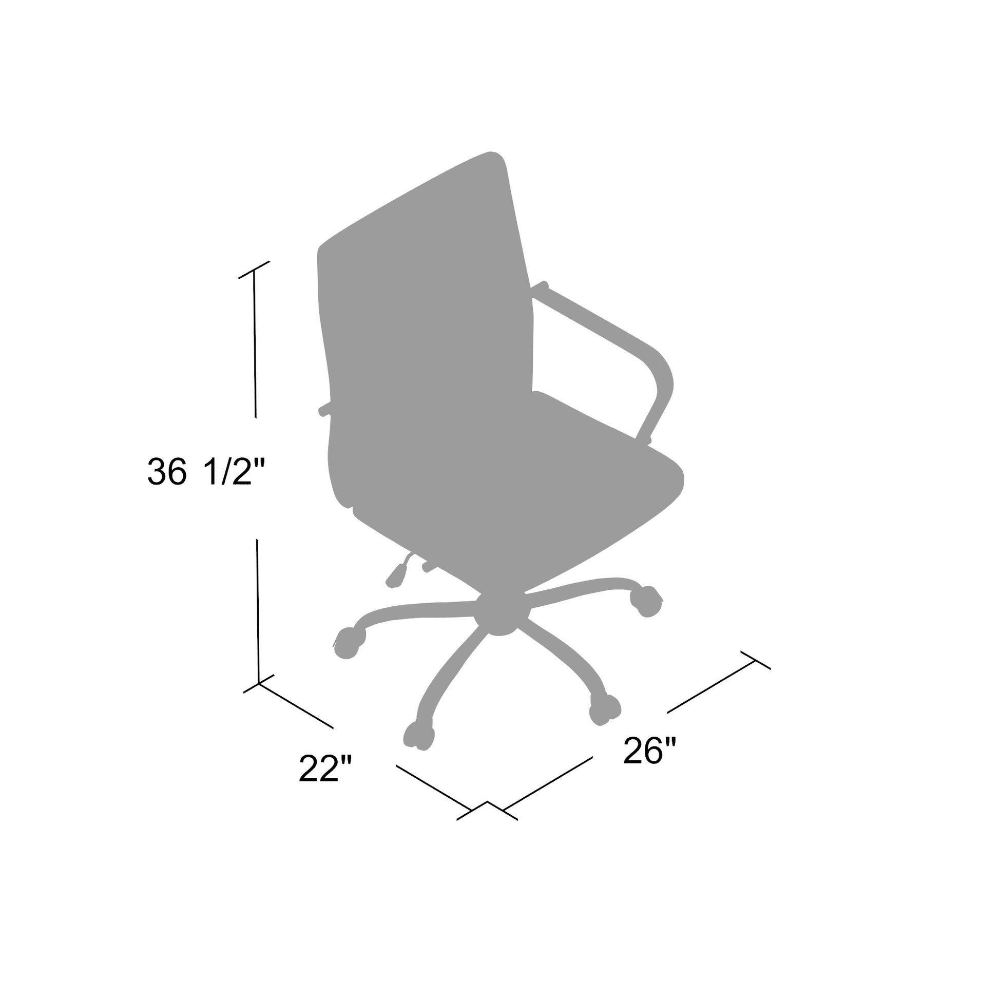 Boss Retro Task Chair with Chrome Fixed Arms image 4