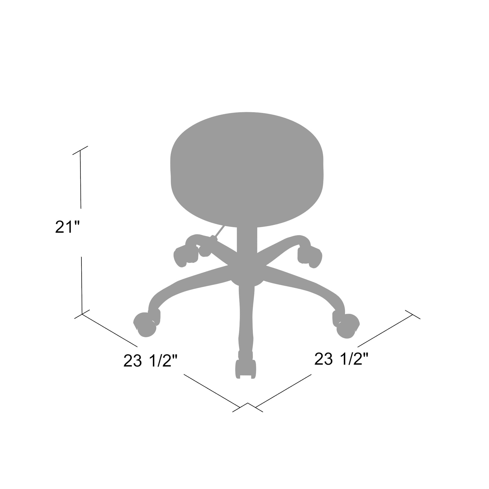 Boss Black Antimicrobial Vinyl Medical Stool image 4