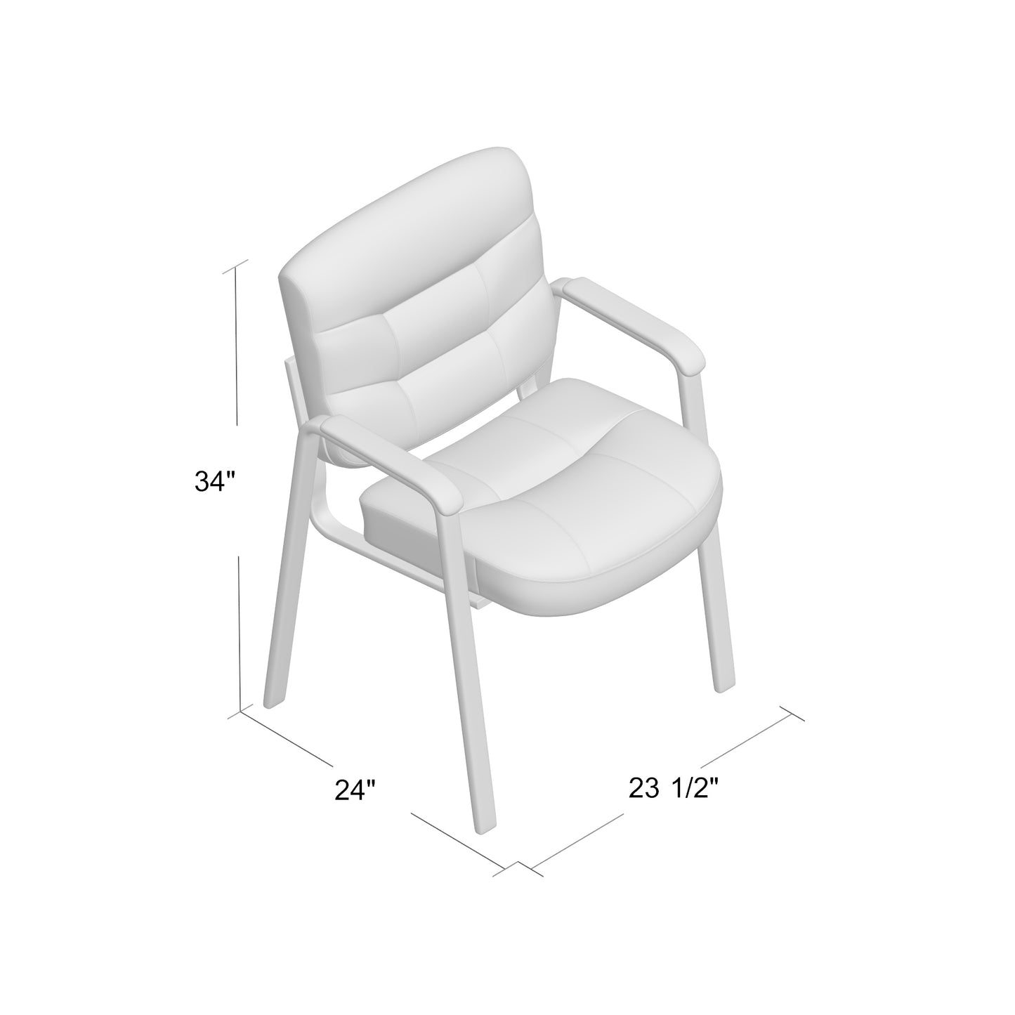 Boss Executive Mid Back LeatherPlus Guest Chair image 3