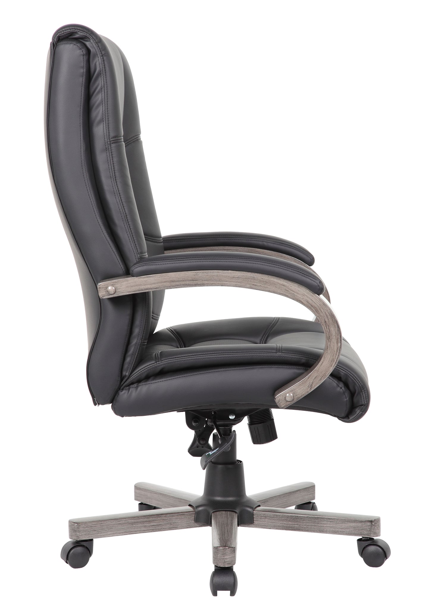 Boss High Back Executive Wood Finished Chair, Grey image 6