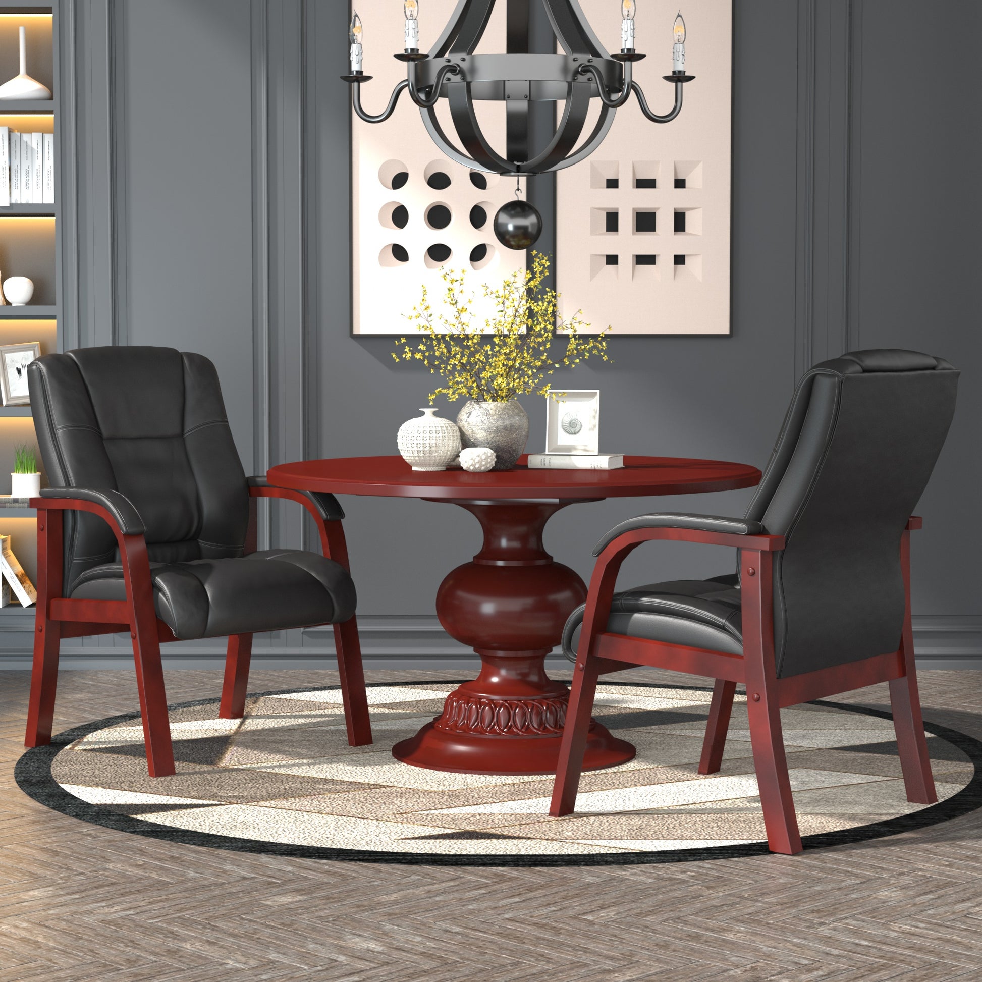 Boss Mid Back Wood Finished guest, accent or dining chair image 2