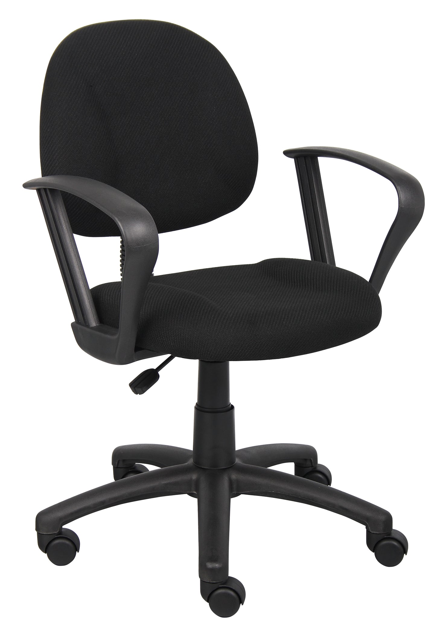Boss Black  Deluxe Posture Chair W/ Loop Arms