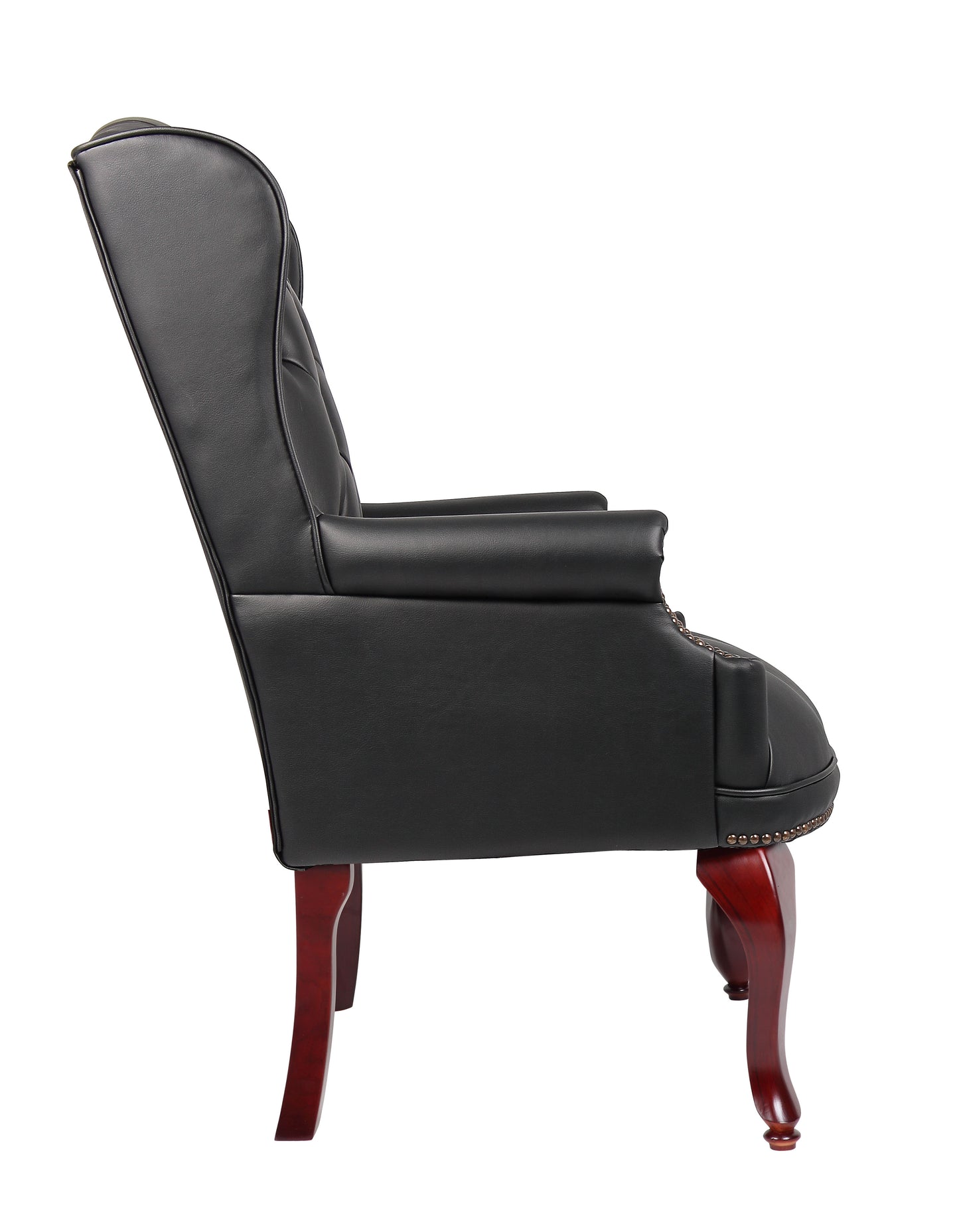 Boss Wingback Traditional Guest Chair In Black image 7