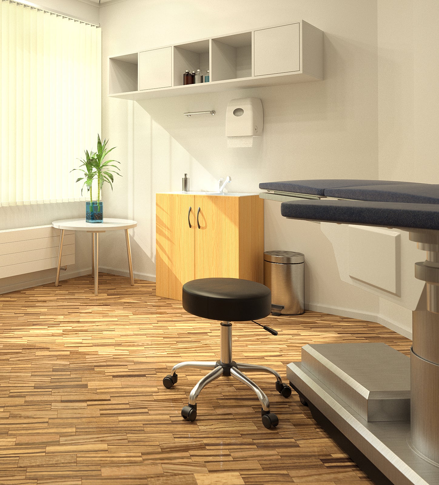 Boss Black Antimicrobial Vinyl Medical Stool image 2