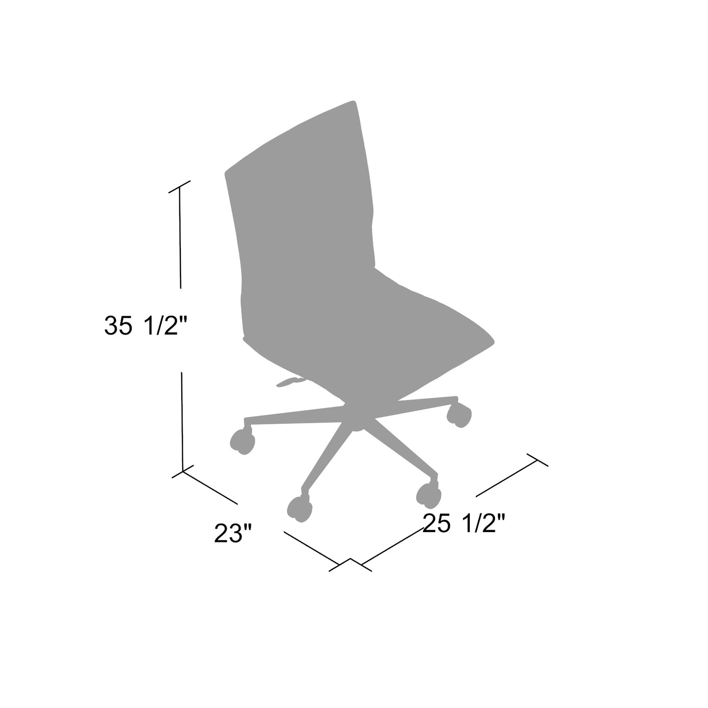 Boss Brown Vinyl Armless Hospitality Chair image 4