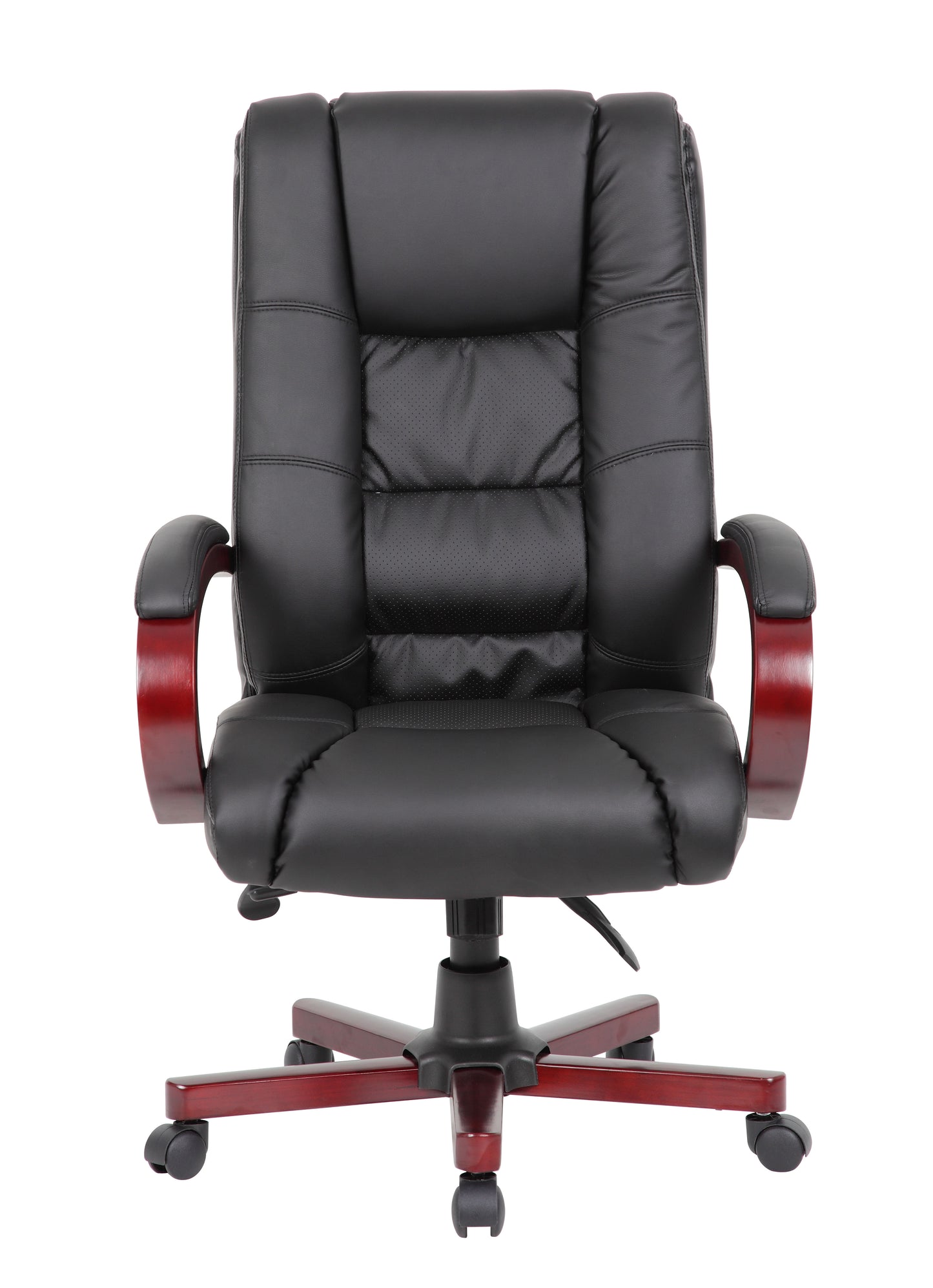 Boss High Back Executive Wood Finished Chair, Mahogany image 6