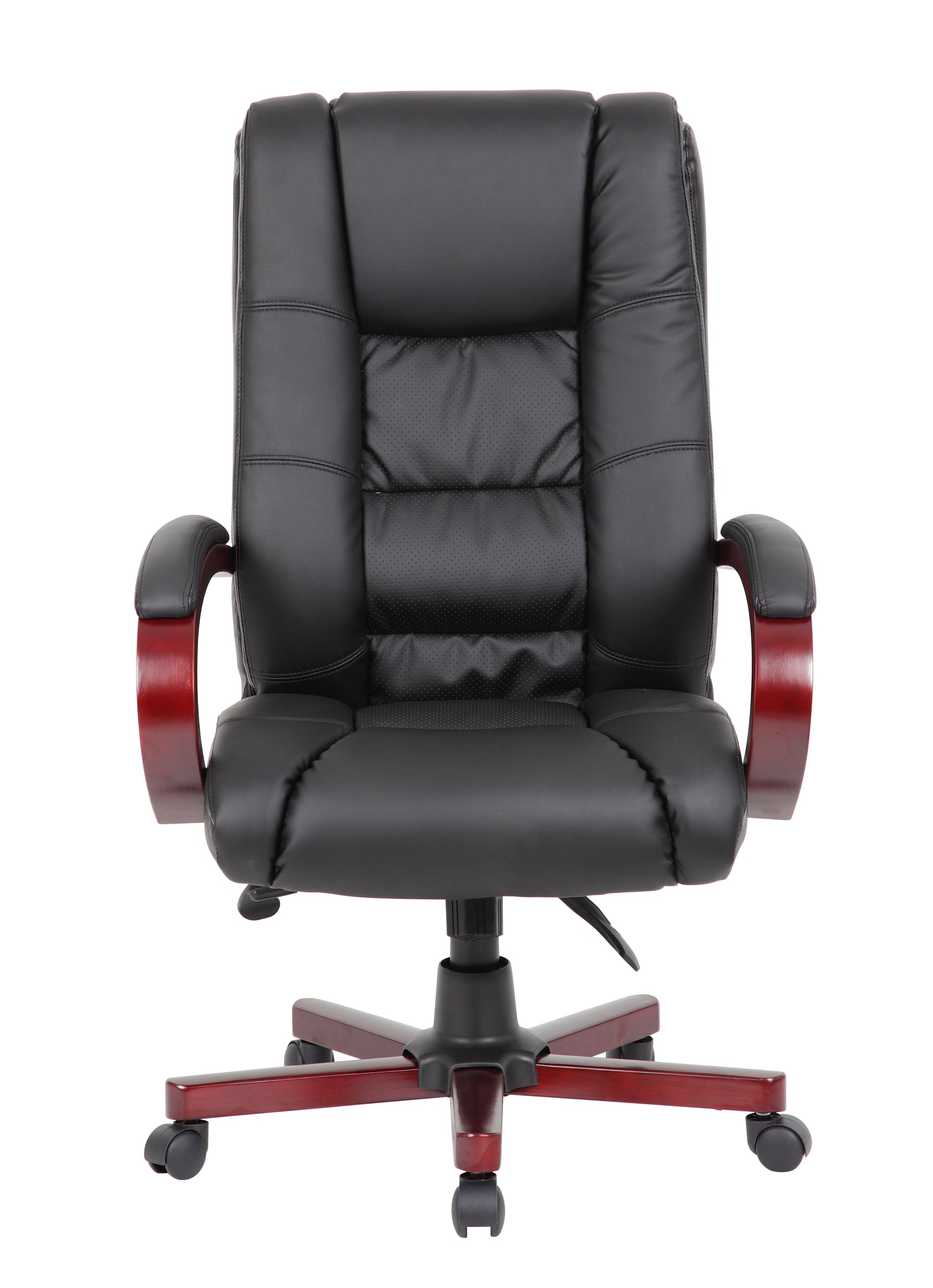 Boss High Back Executive Wood Finished Chair, Mahogany image 6
