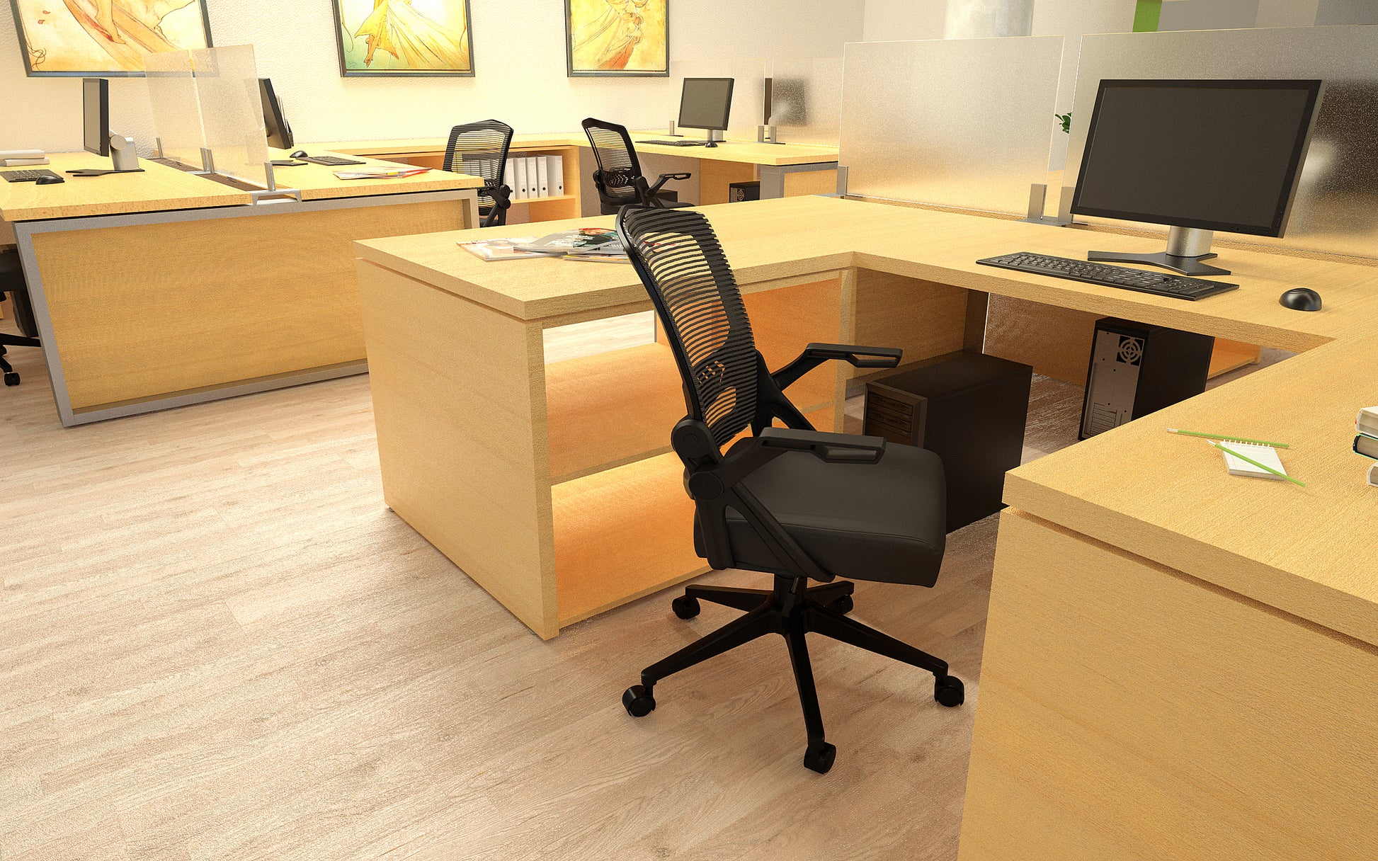 Boss Mesh Flip Arm Task Chair image 2